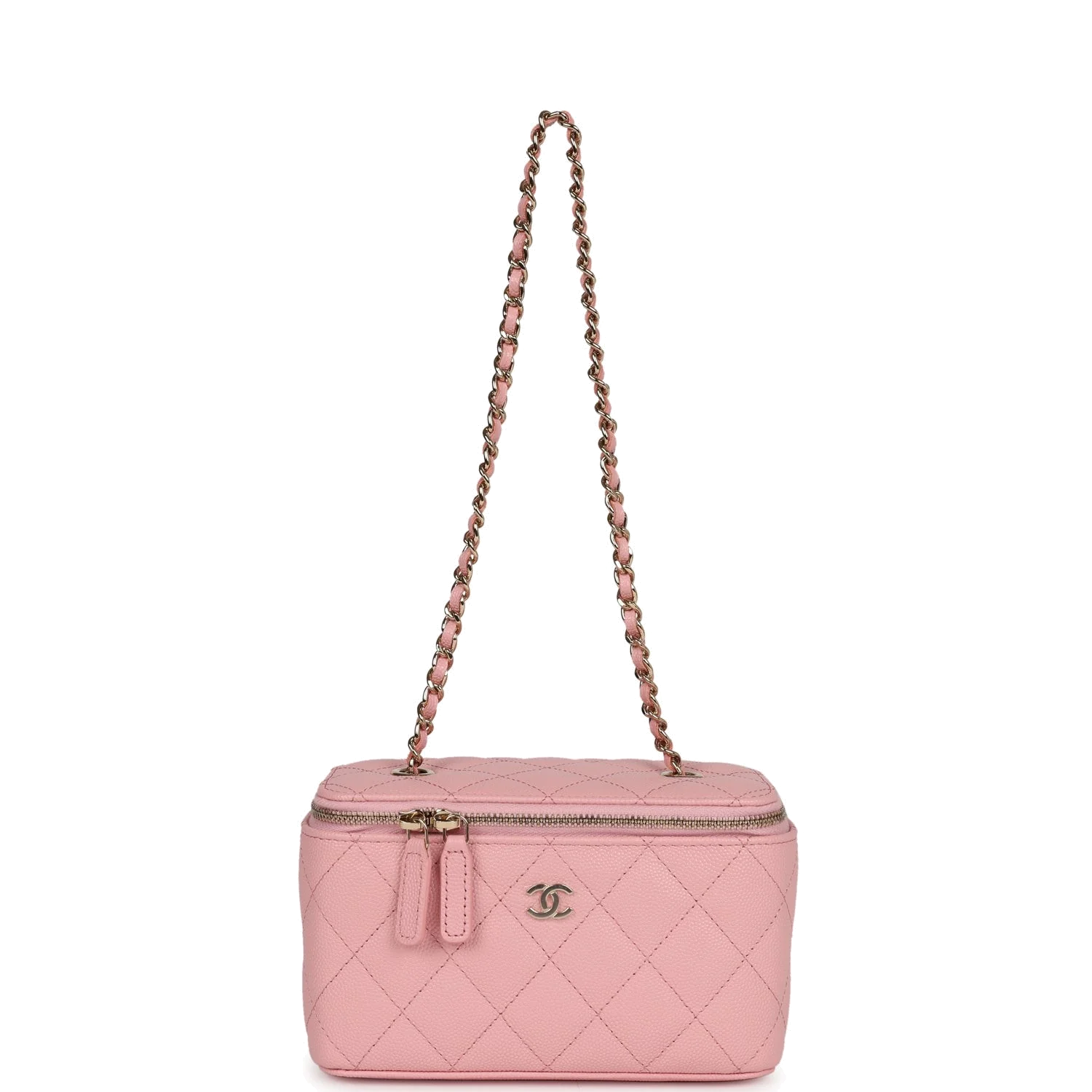 Chanel Small Classic Vanity Case Pink Caviar — фото 8