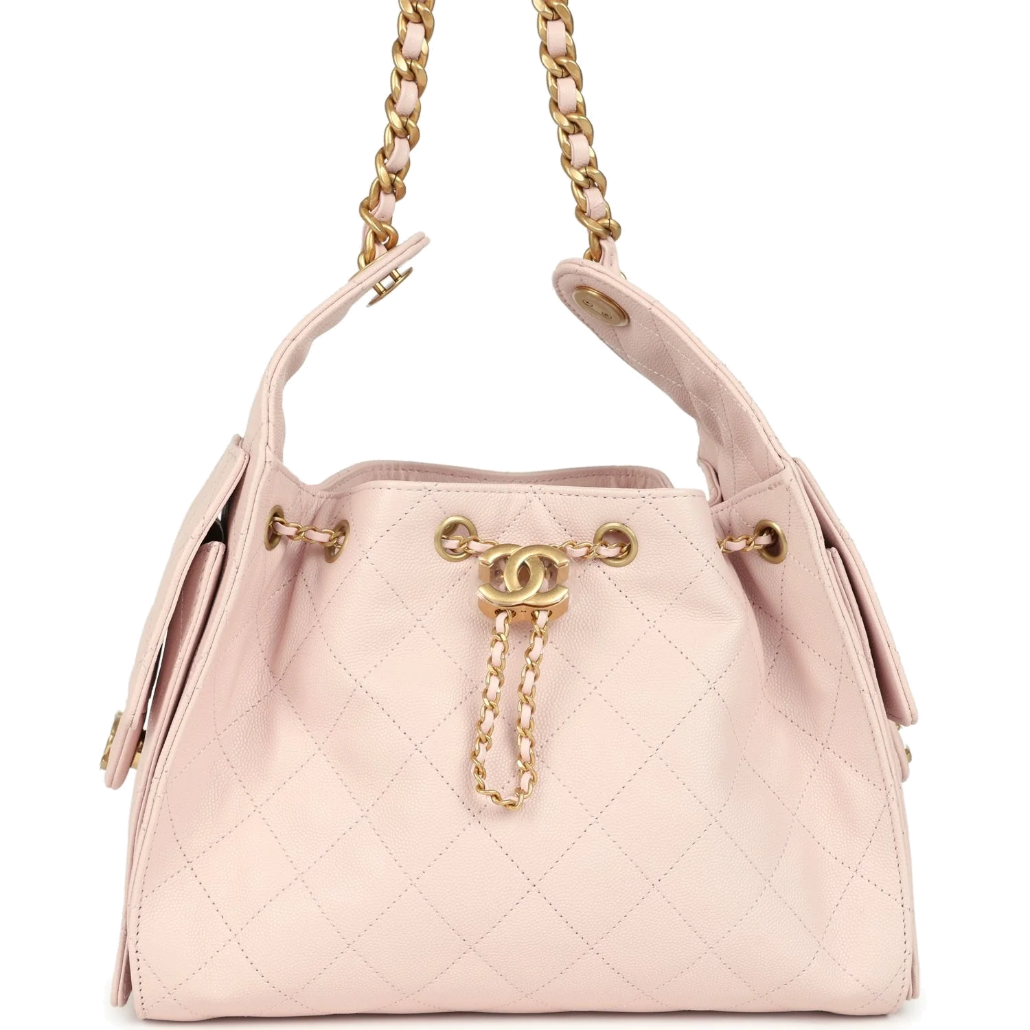 Chanel Small 25 Hobo Bag Light Pink Caviar