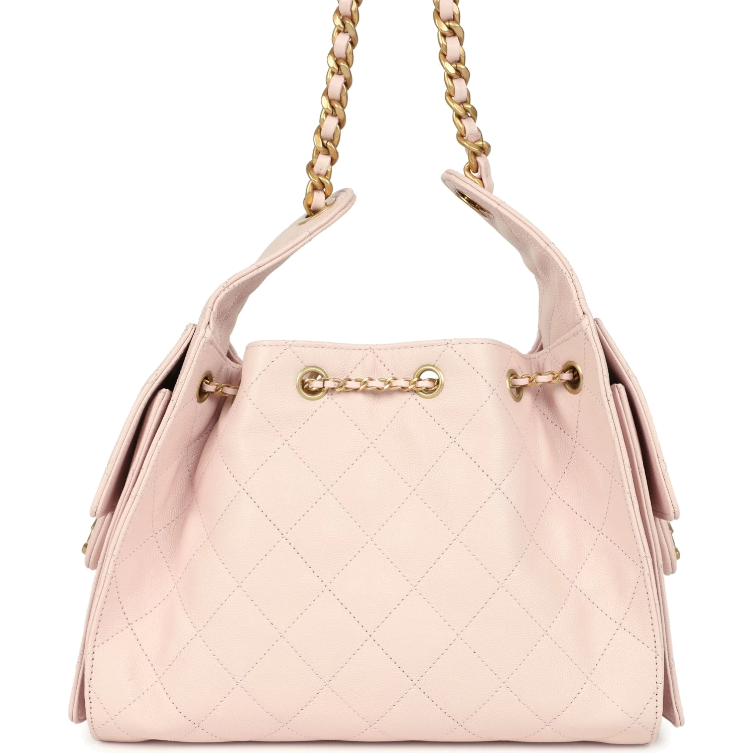 Chanel Small 25 Hobo Bag Light Pink Caviar — фото 5