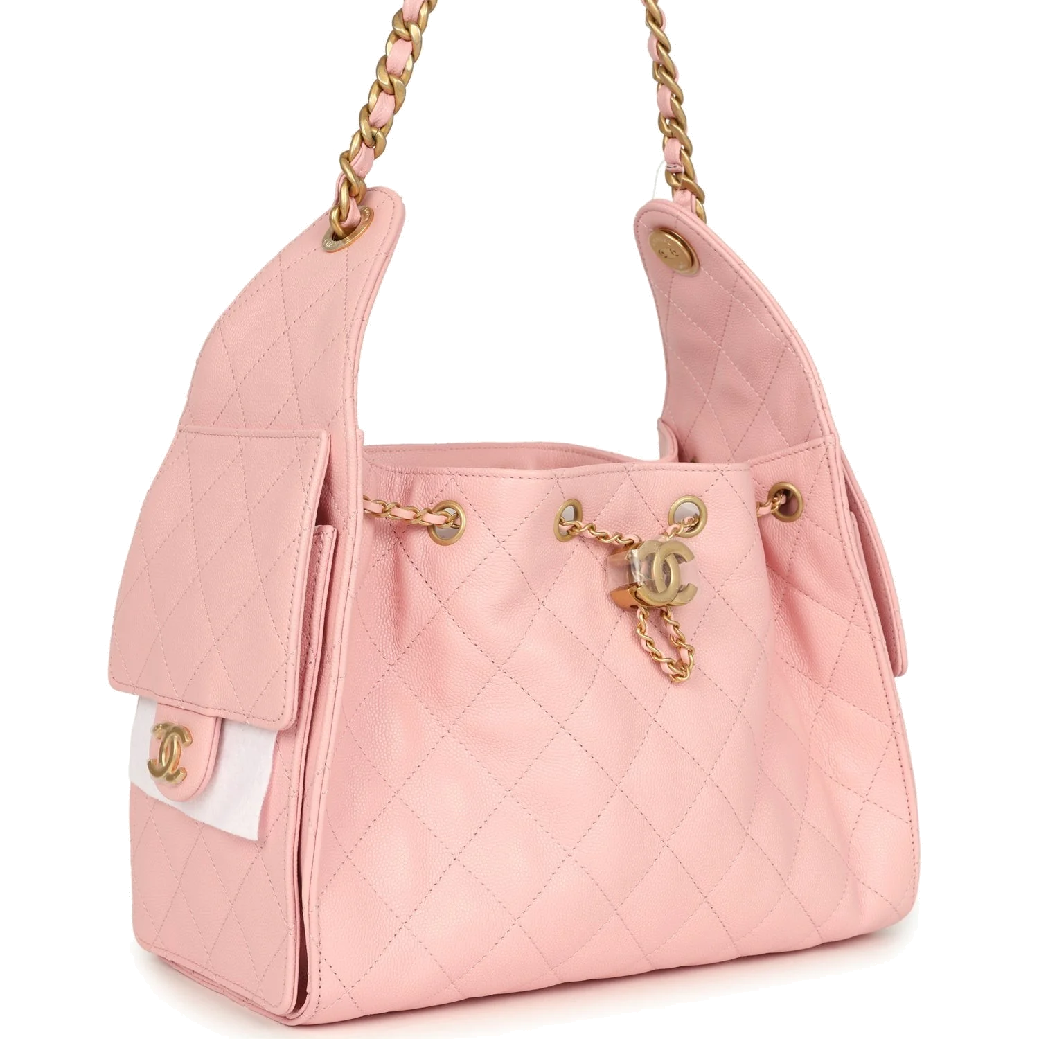 Chanel Small 25 Hobo Bag Light Pink Caviar — фото 3