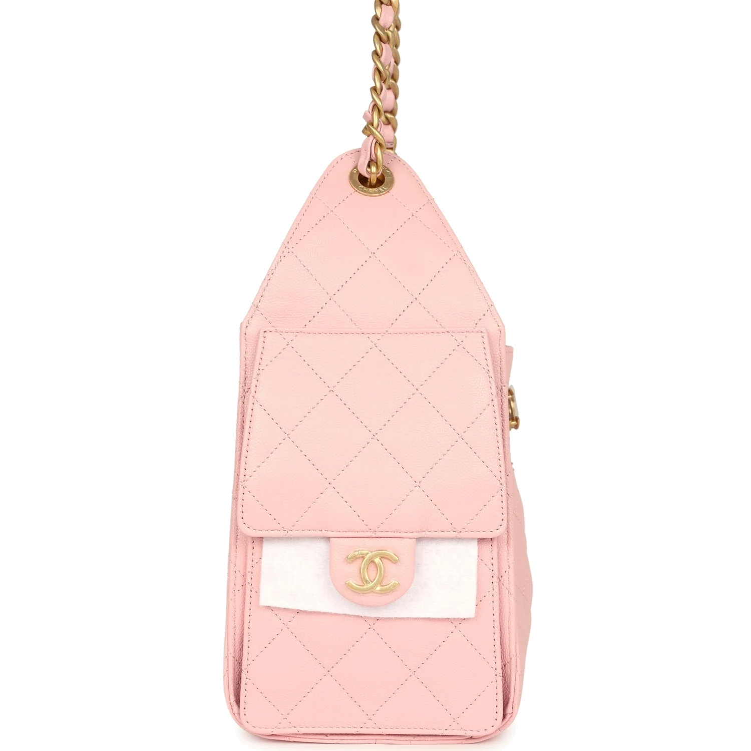 Chanel Small 25 Hobo Bag Light Pink Caviar — фото 4