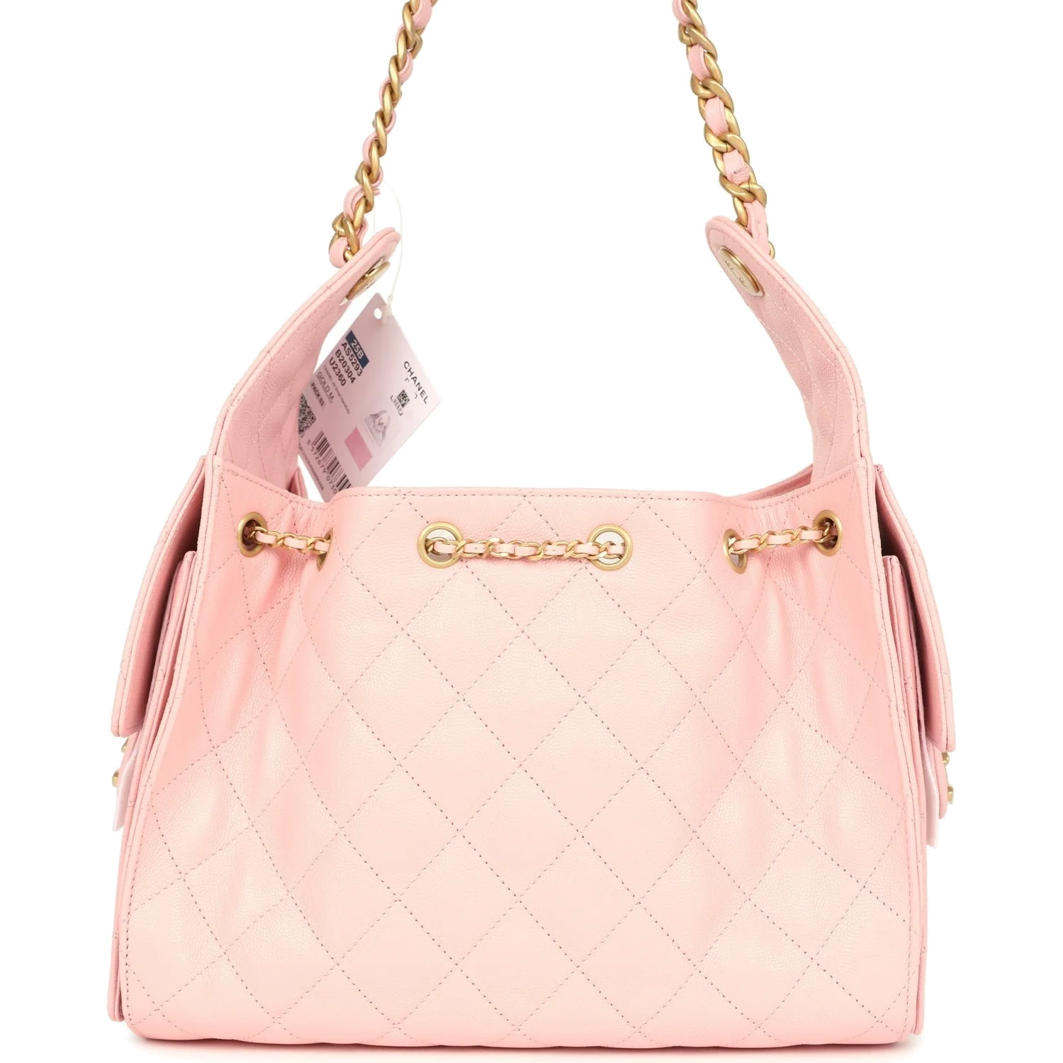 Chanel Small 25 Hobo Bag Light Pink Caviar — фото 5