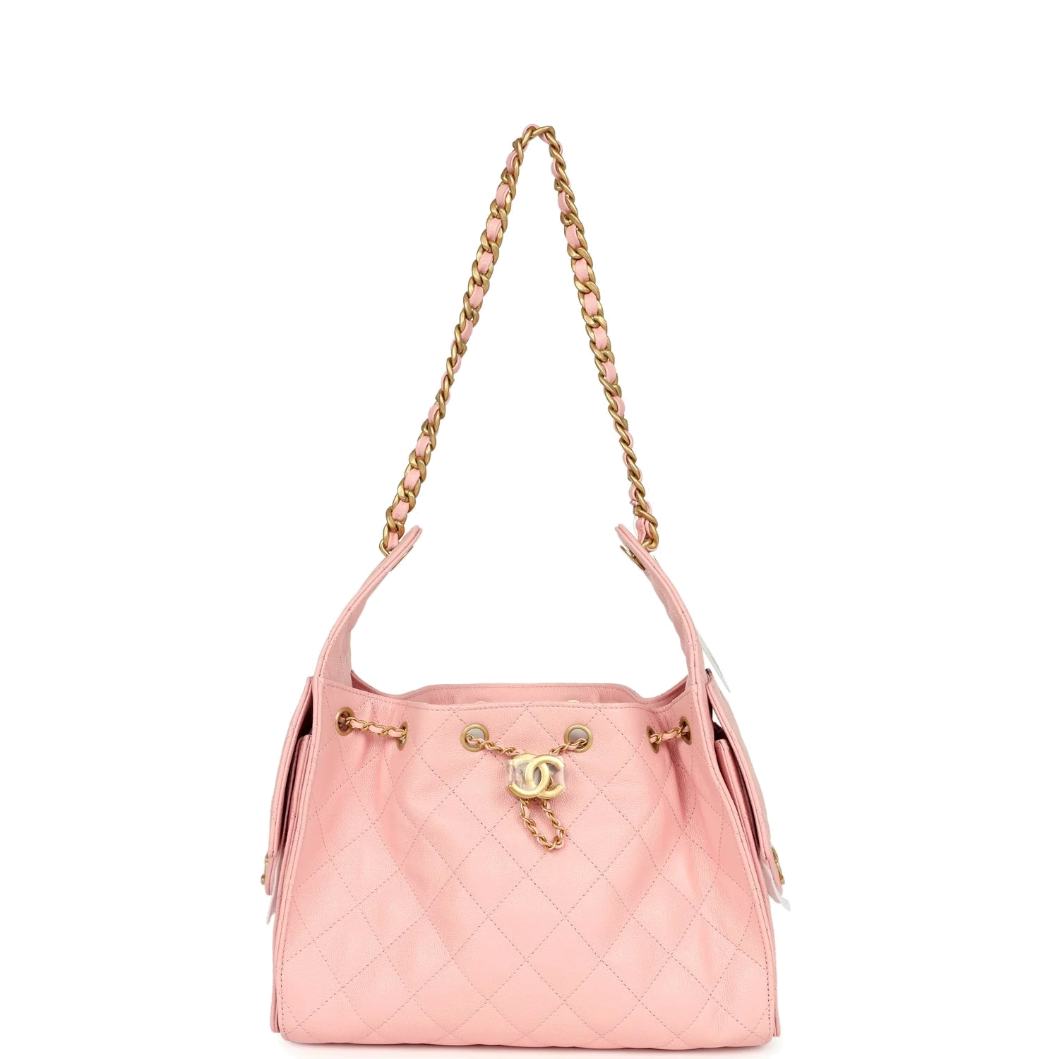 Chanel Small 25 Hobo Bag Light Pink Caviar — фото 8