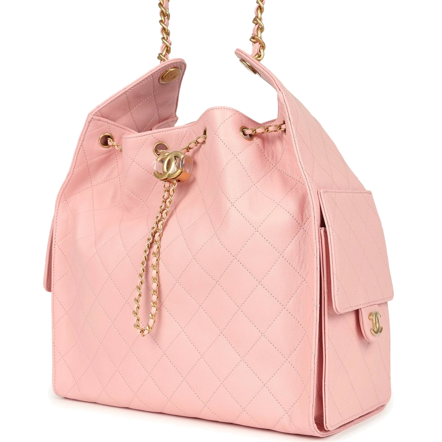 Chanel Medium 25 Hobo Bag Light Pink Caviar — фото 6