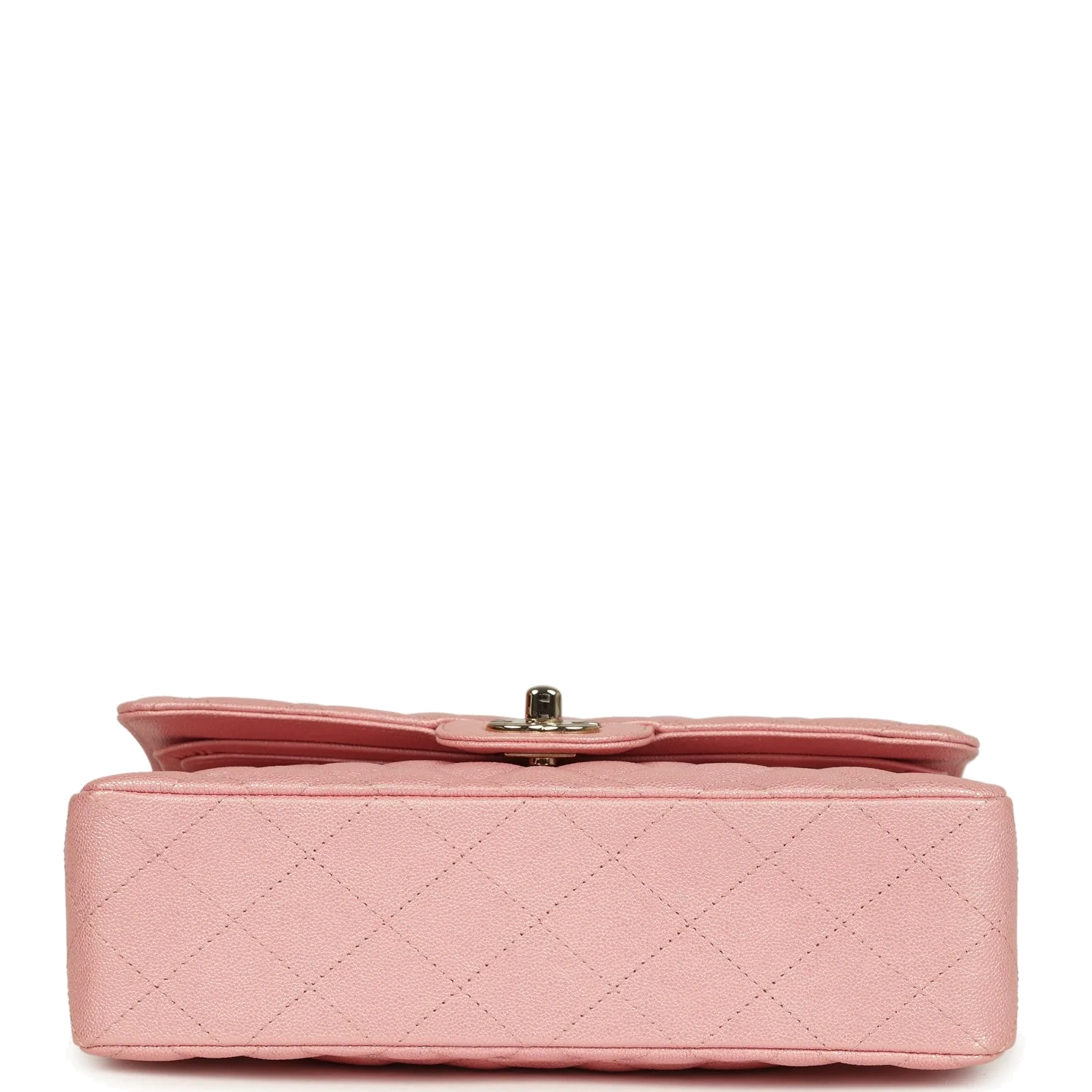 Chanel Small Classic Double Flap Bag Pink Iridescent Caviar — фото 7