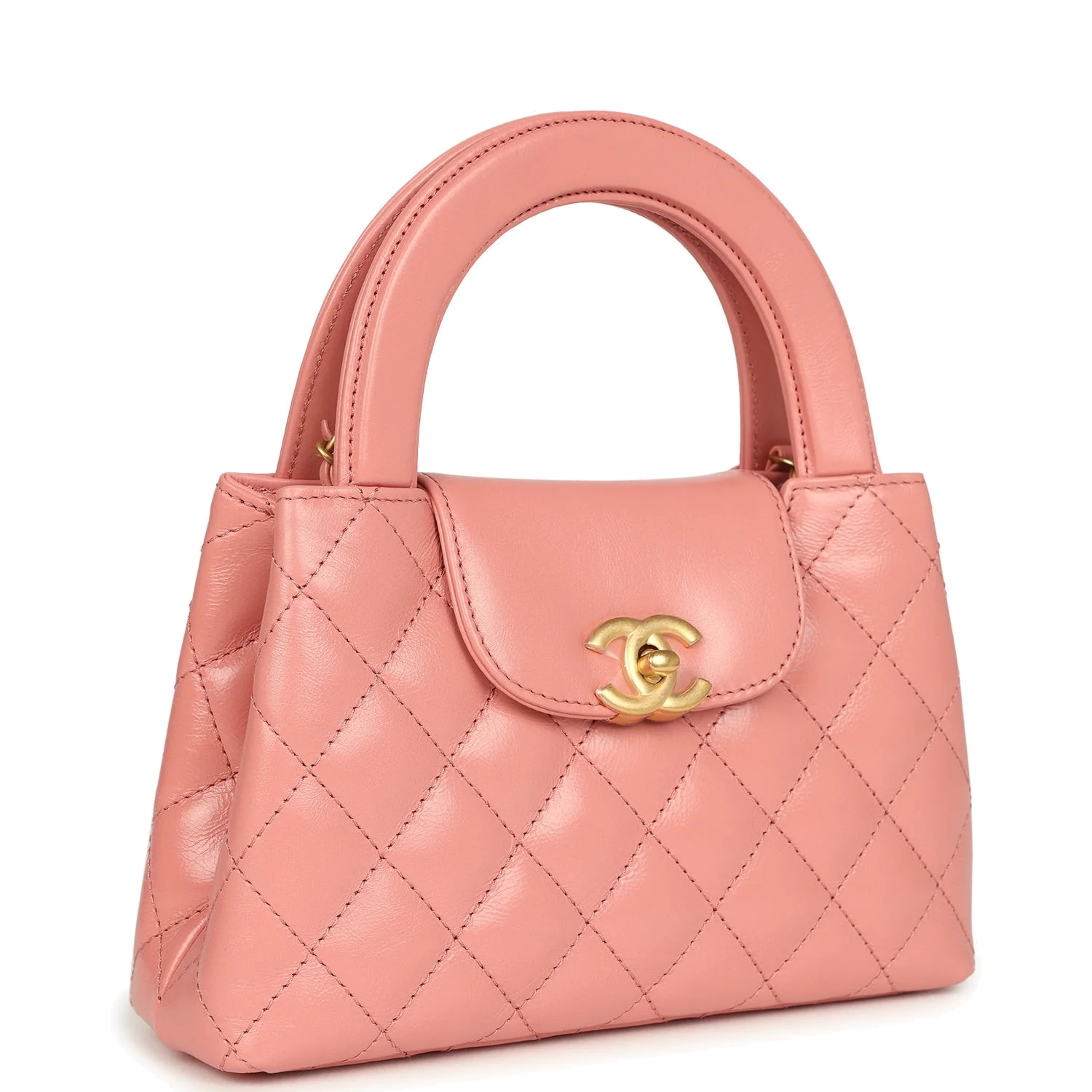 Chanel Small Kelly Shopper Coral Shiny Aged Calfskin — фото 3