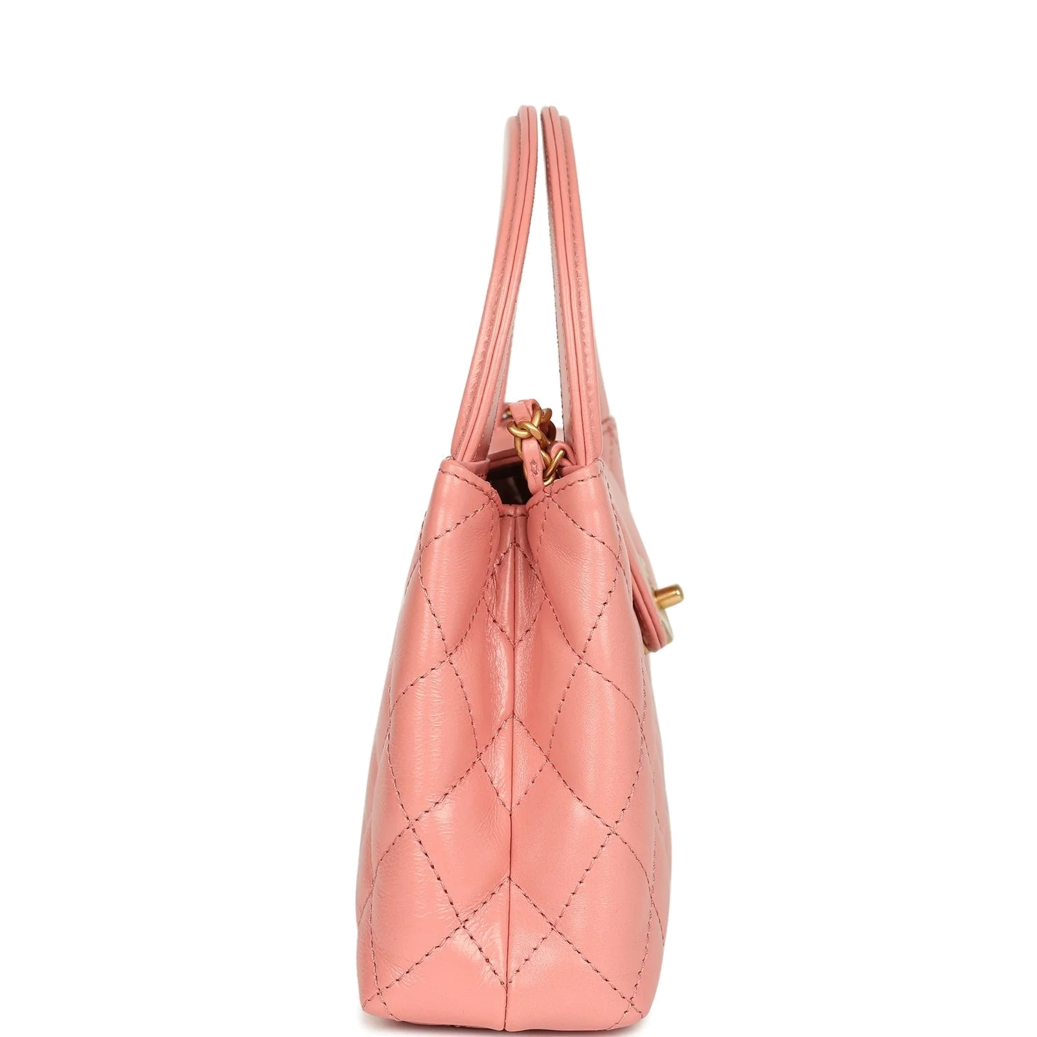 Chanel Small Kelly Shopper Coral Shiny Aged Calfskin — фото 4