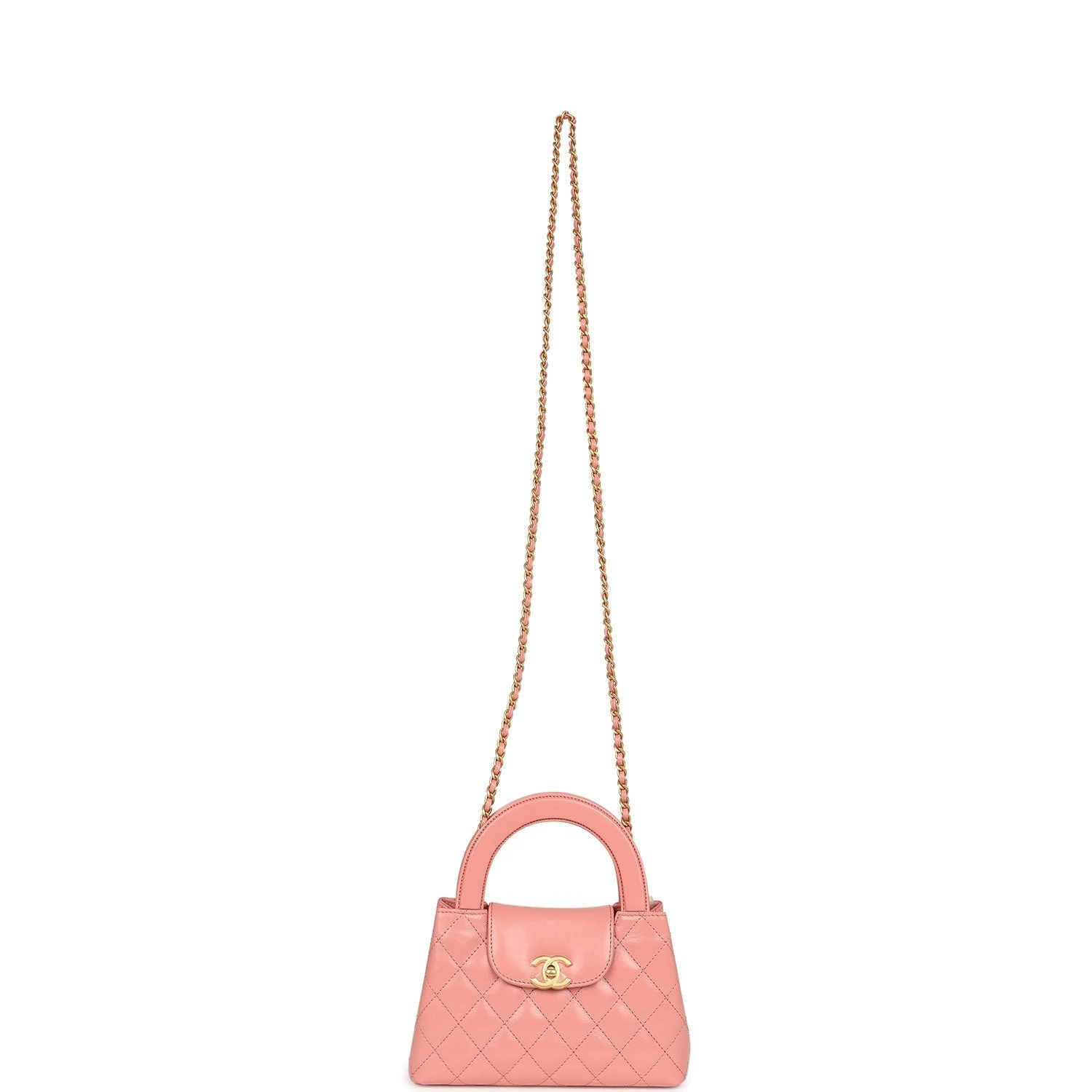 Chanel Small Kelly Shopper Coral Shiny Aged Calfskin — фото 8