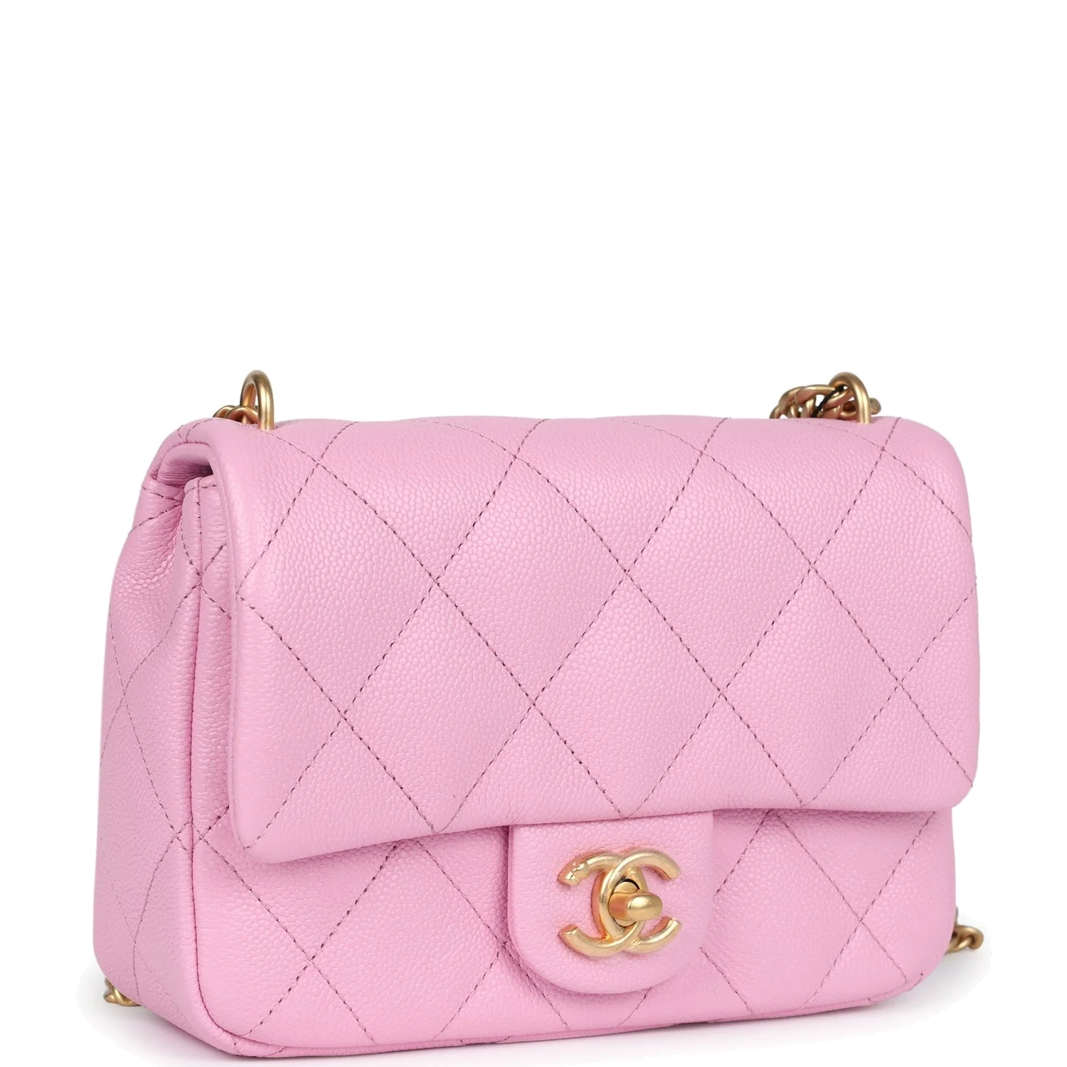 Chanel Mini Sweetheart Crush Square Flap Bag Pink Caviar — фото 3