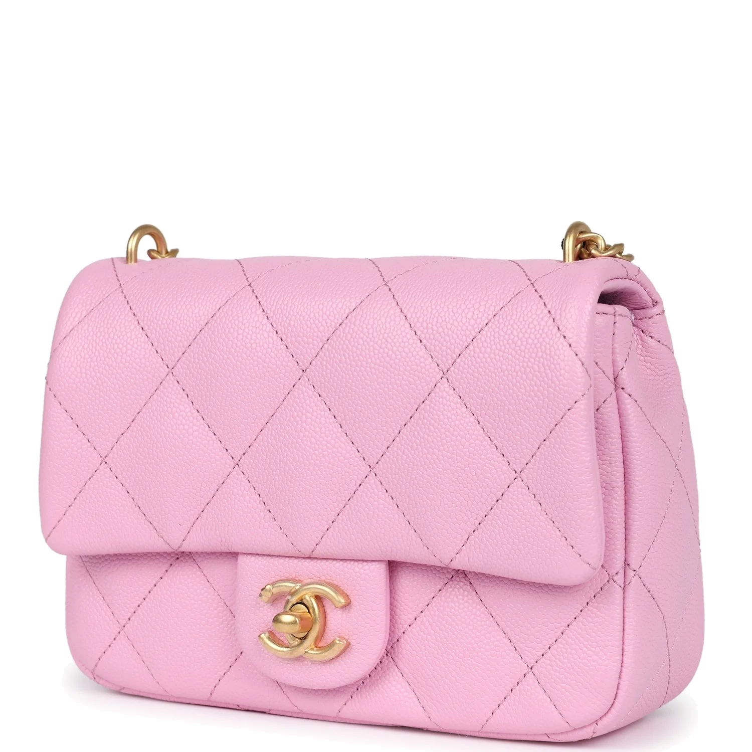 Chanel Mini Sweetheart Crush Square Flap Bag Pink Caviar — фото 4