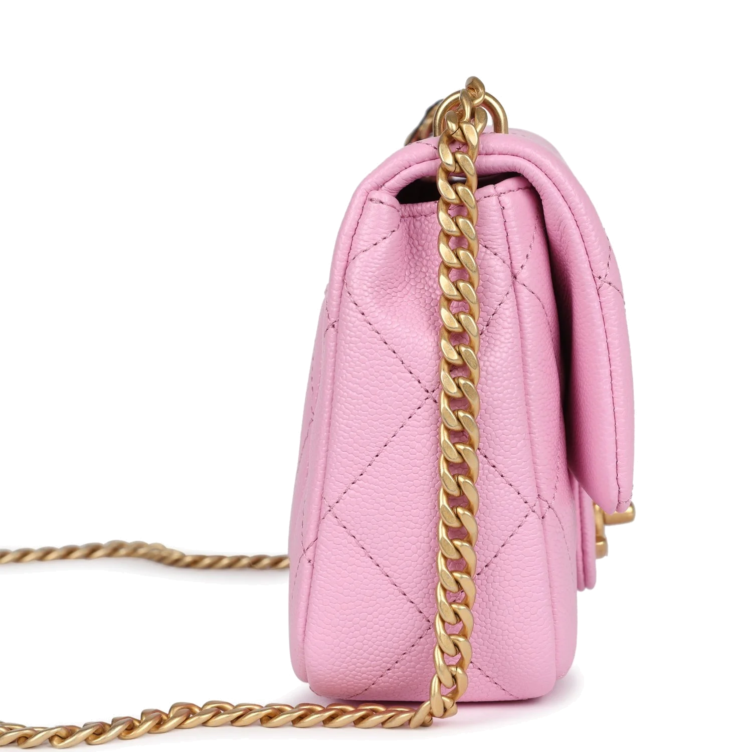 Chanel Mini Sweetheart Crush Square Flap Bag Pink Caviar — фото 5