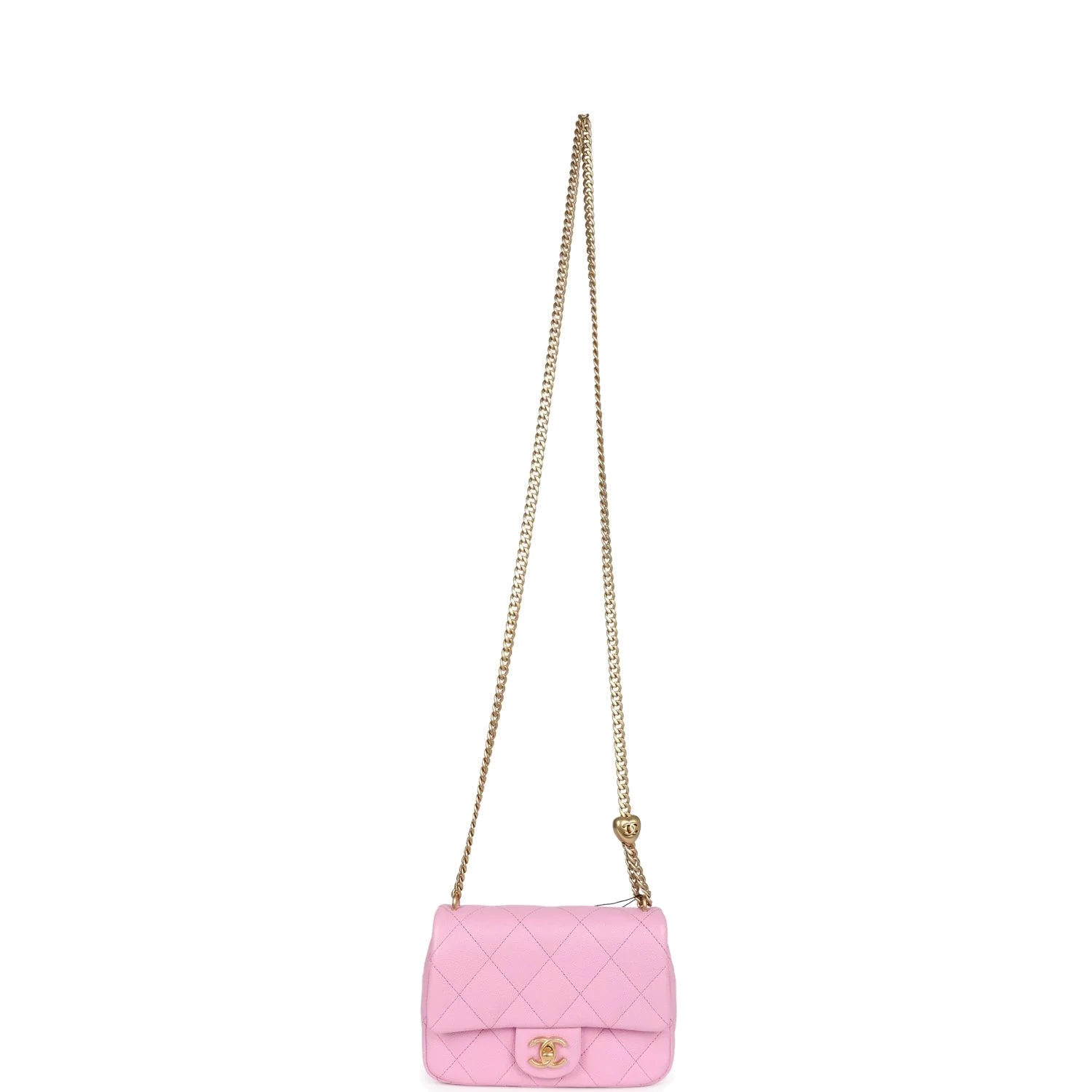 Chanel Mini Sweetheart Crush Square Flap Bag Pink Caviar — фото 8