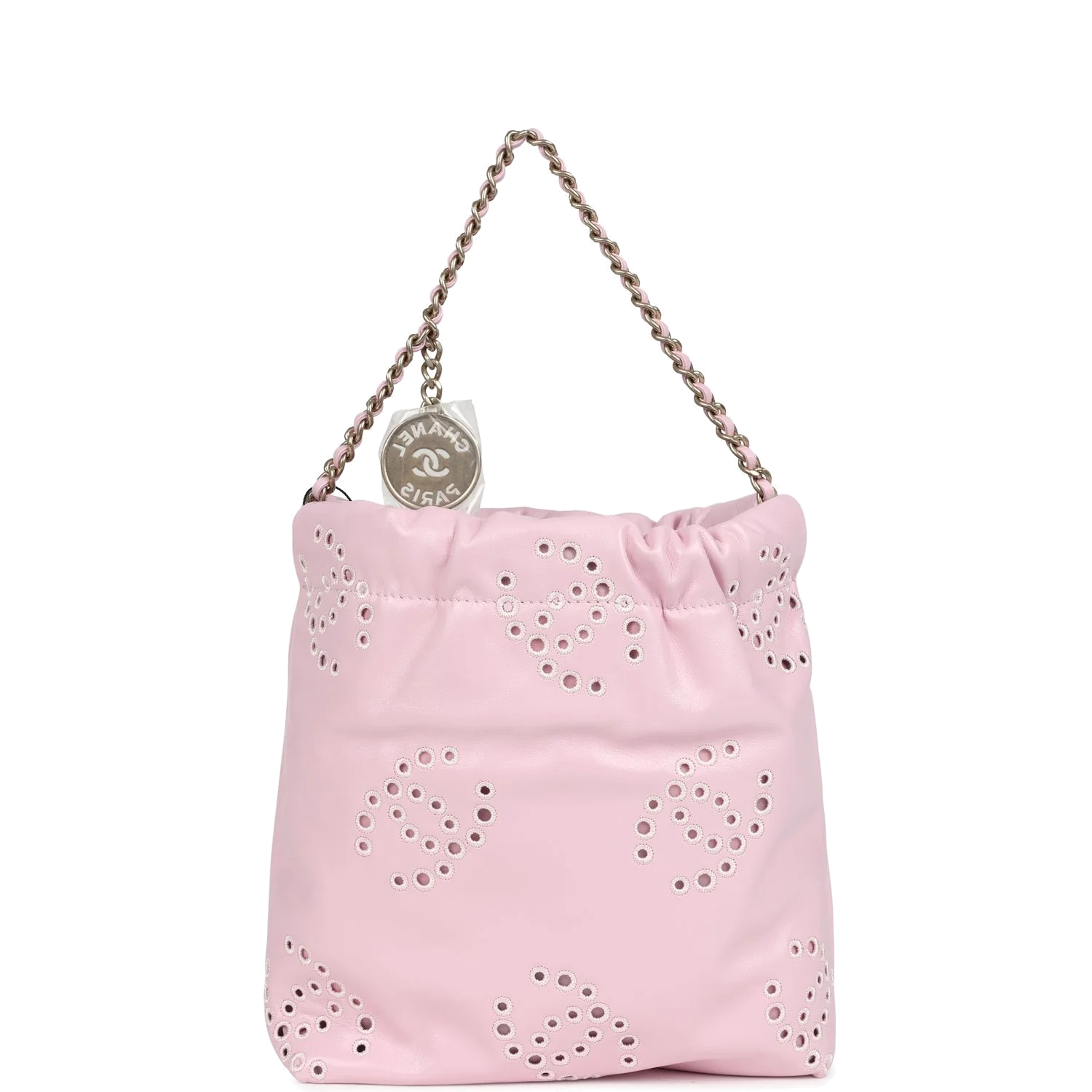 Chanel Mini 22 Bag Pink Shiny Calfskin — фото 5