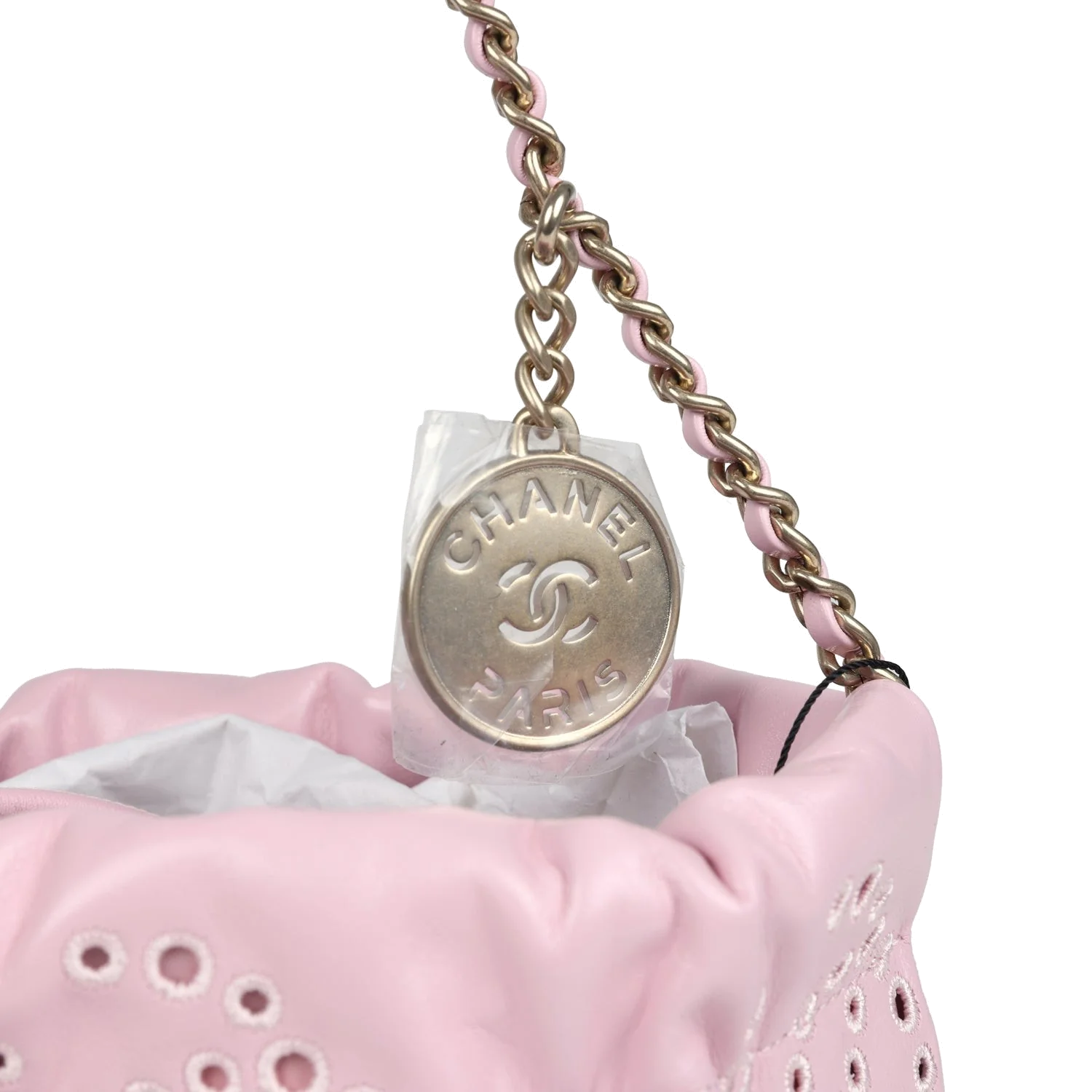 Chanel Mini 22 Bag Pink Shiny Calfskin — фото 7