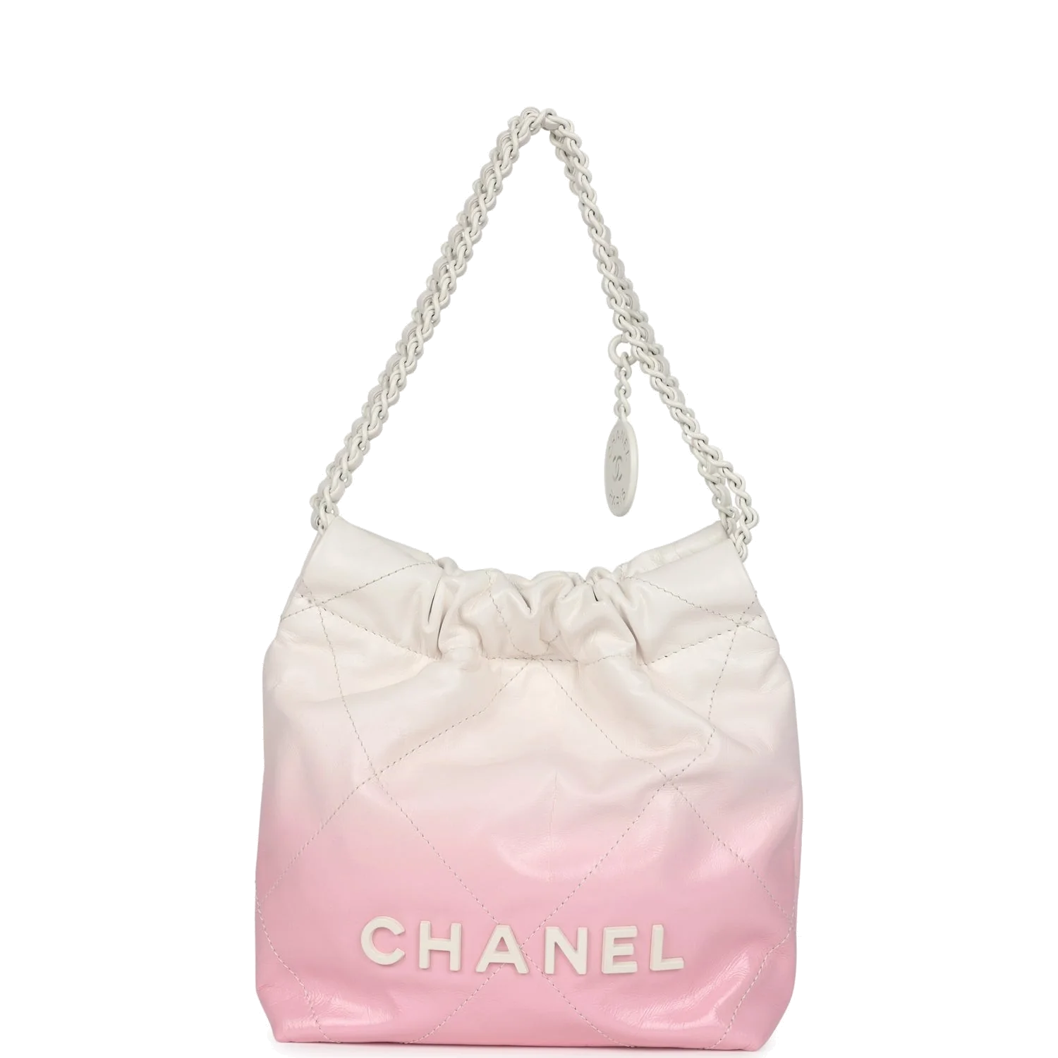 Chanel Mini 22 Bag Pink and White Ombre Calfskin — фото 2