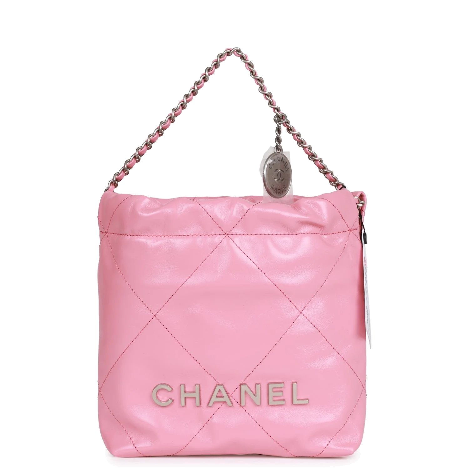 Chanel Mini 22 Bag Pink Calfskin