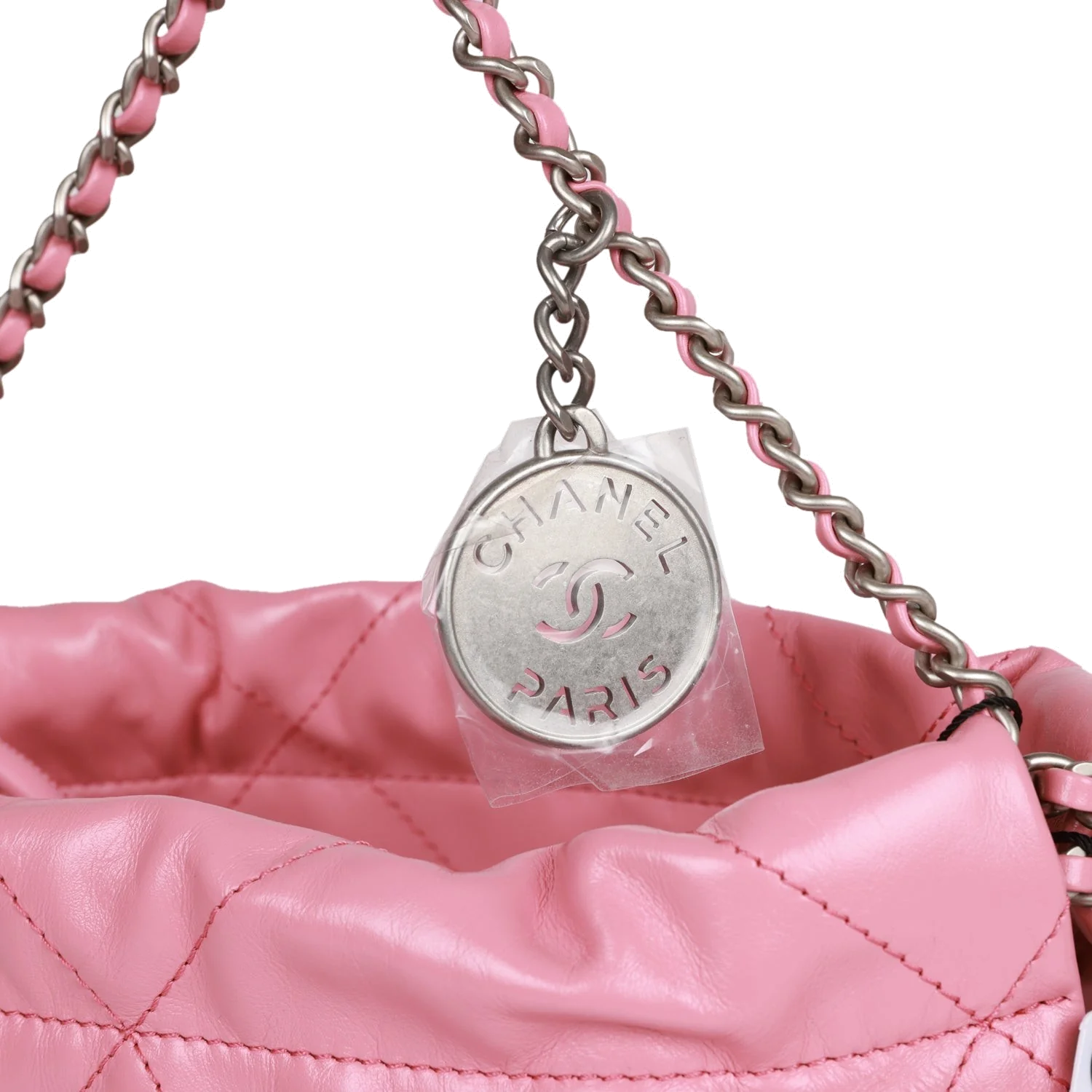 Chanel Mini 22 Bag Pink Calfskin — фото 4