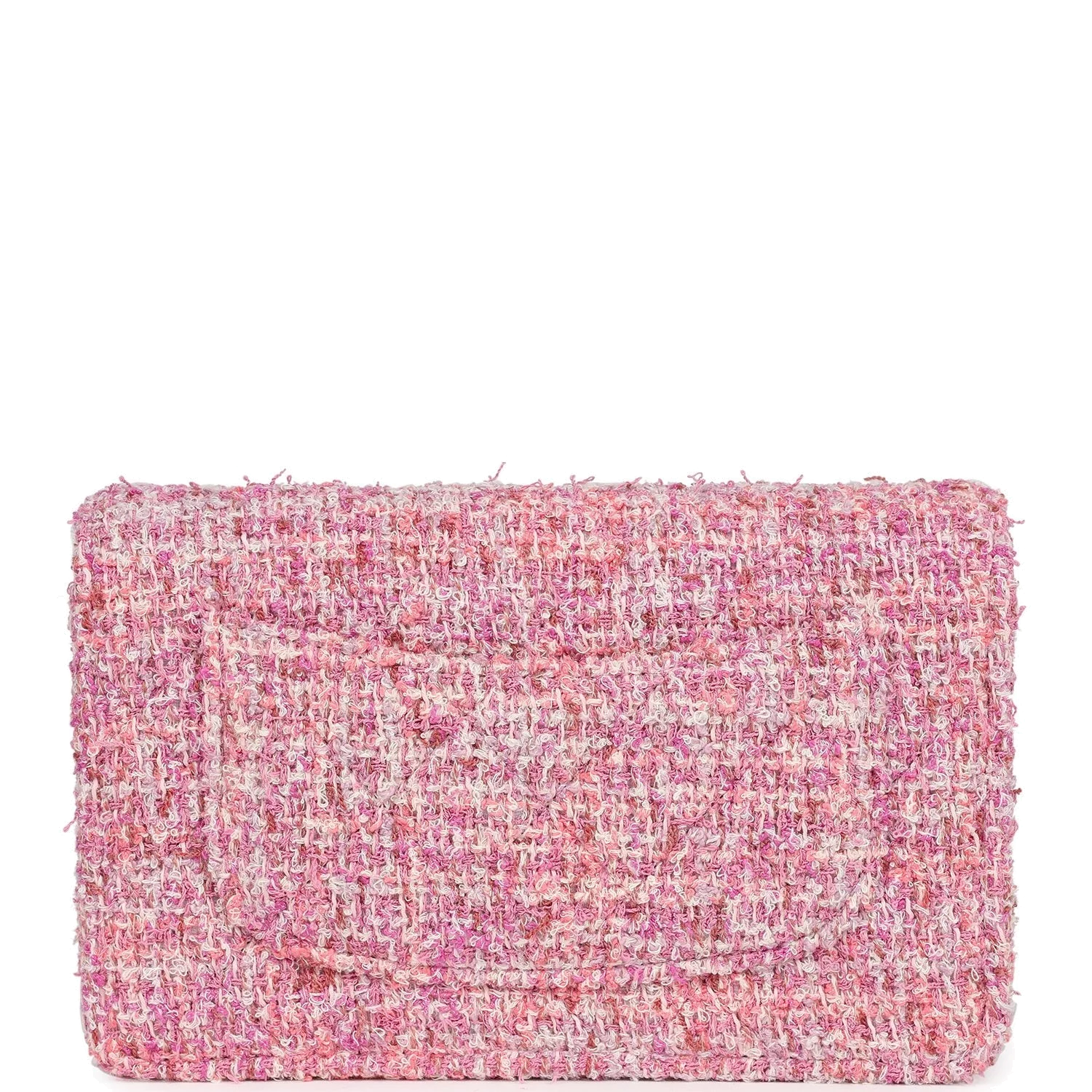 Chanel Classic Wallet On Chain WOC Pink Multicolored Tweed — фото 6