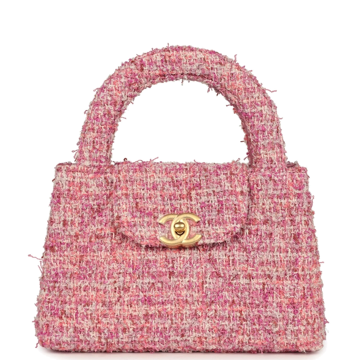 Chanel Small Kelly Shopper Pink Tweed