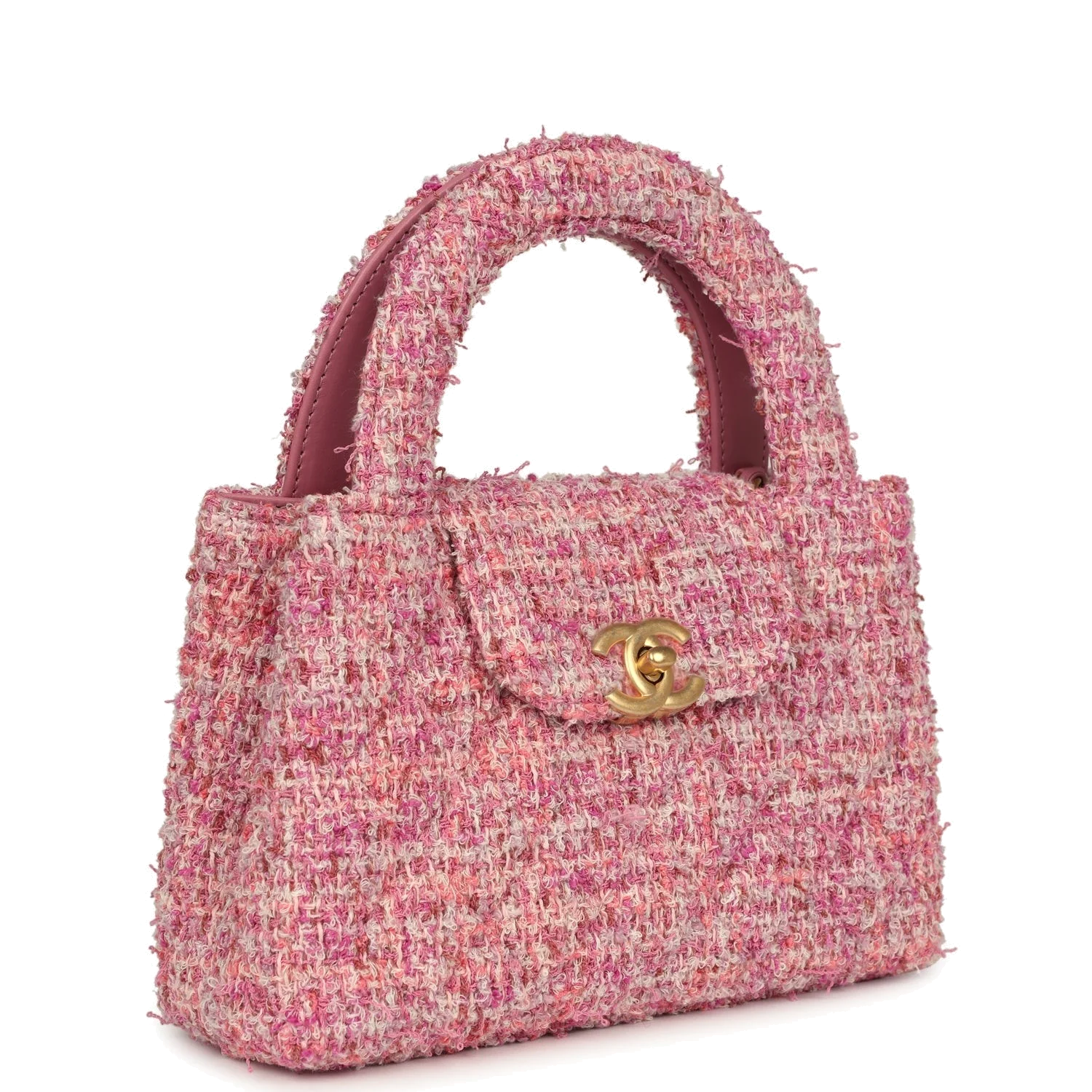 Chanel Small Kelly Shopper Pink Tweed — фото 3