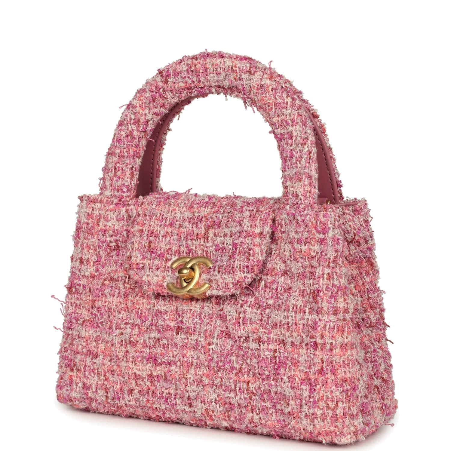 Chanel Small Kelly Shopper Pink Tweed — фото 6