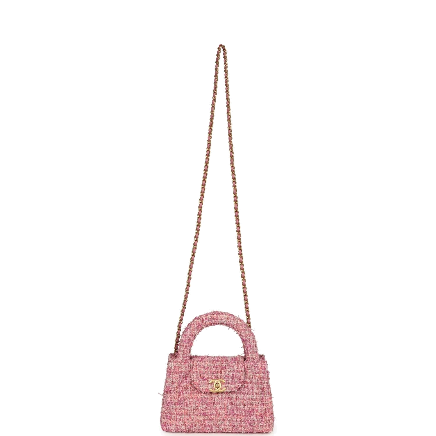 Chanel Small Kelly Shopper Pink Tweed — фото 8