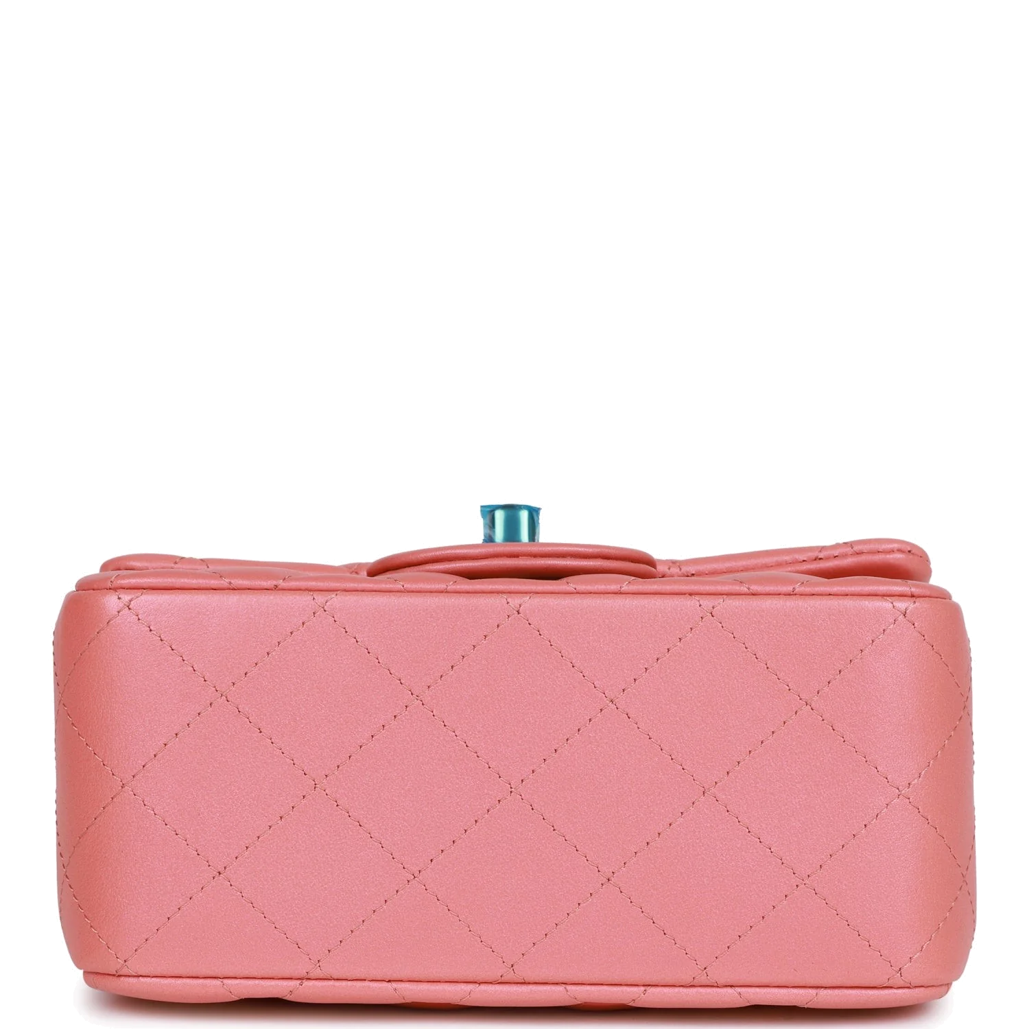 Chanel Mini Square Flap Bag Pink Lambskin — фото 7