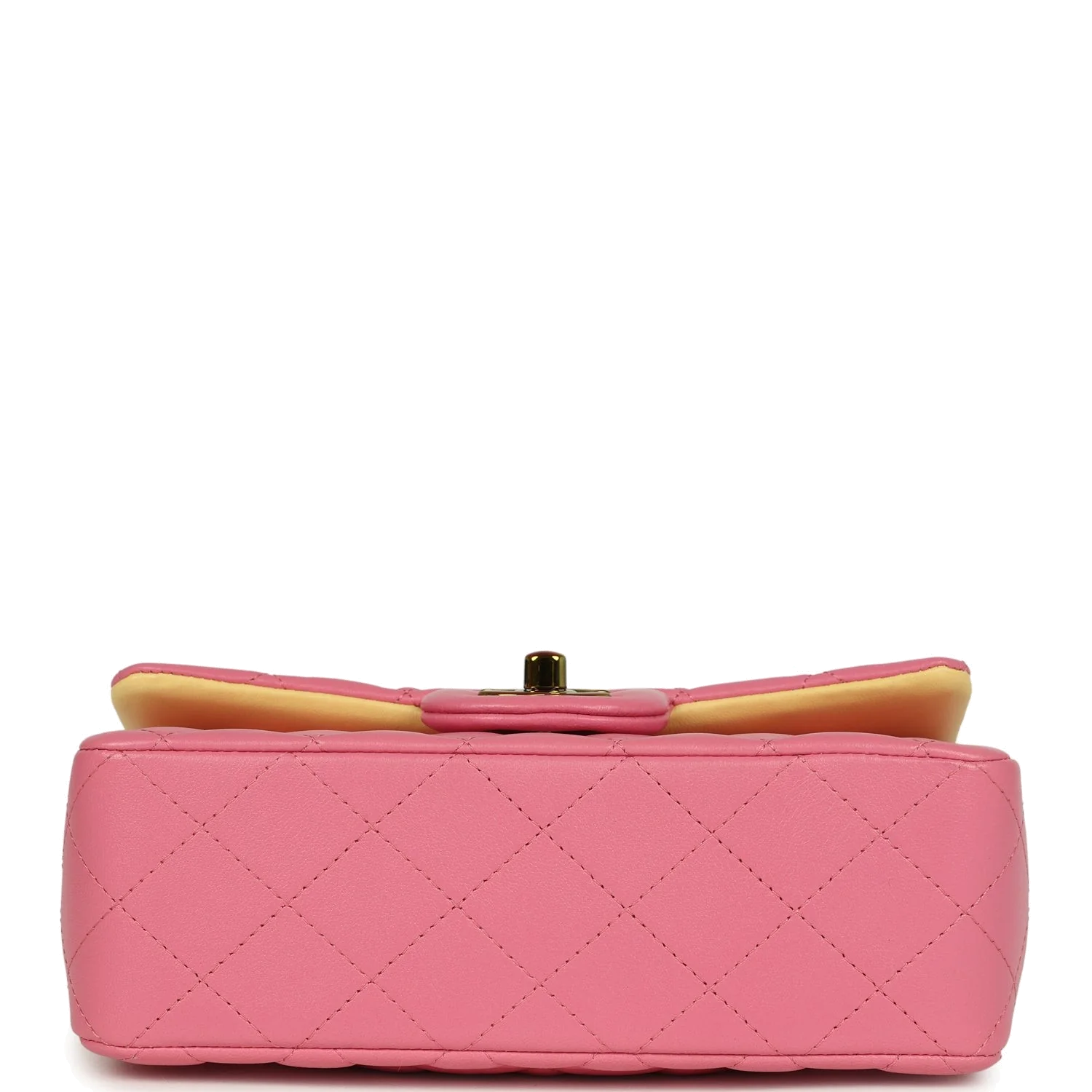 Chanel Mini Classic Rectangular Flap Bag Pink and Yellow Lambskin Iridescent — фото 7