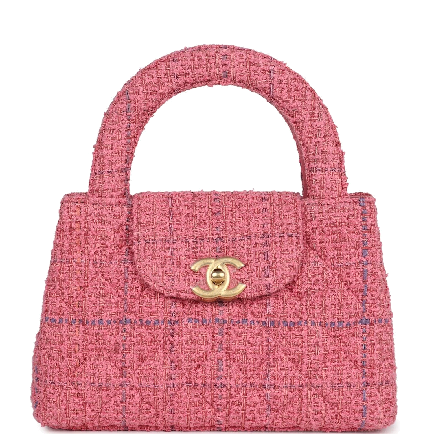 Chanel Small Kelly Shopper Pink Tweed — фото 2
