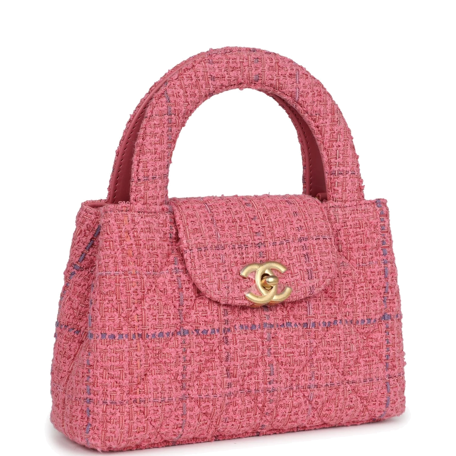 Chanel Small Kelly Shopper Pink Tweed — фото 3