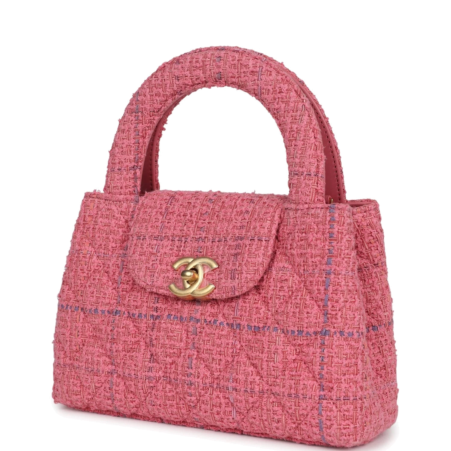 Chanel Small Kelly Shopper Pink Tweed — фото 6