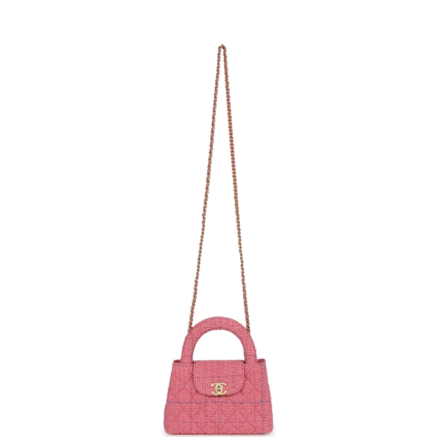 Chanel Small Kelly Shopper Pink Tweed — фото 8