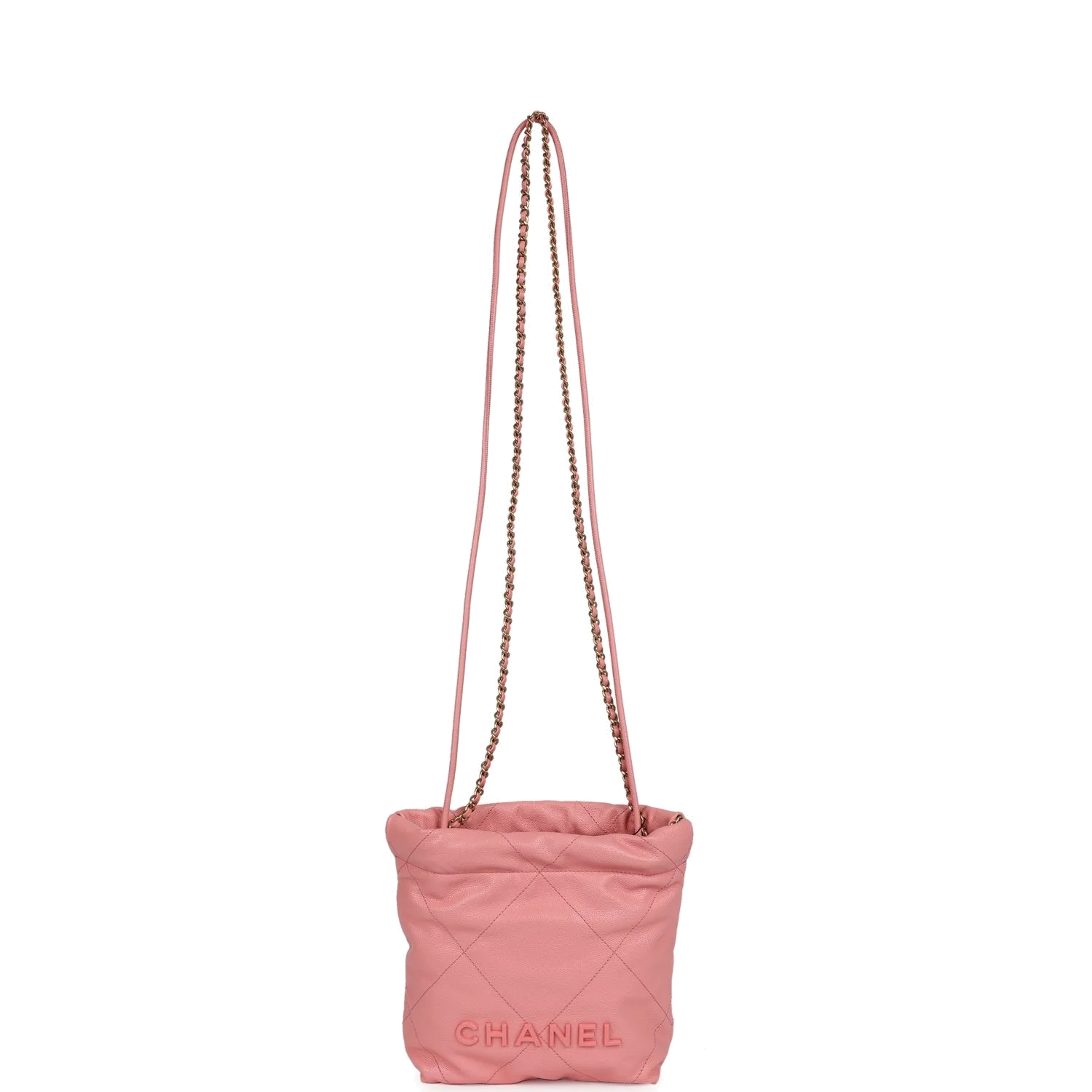 Chanel Mini 22 Bag Pink Shiny Calfskin — фото 8