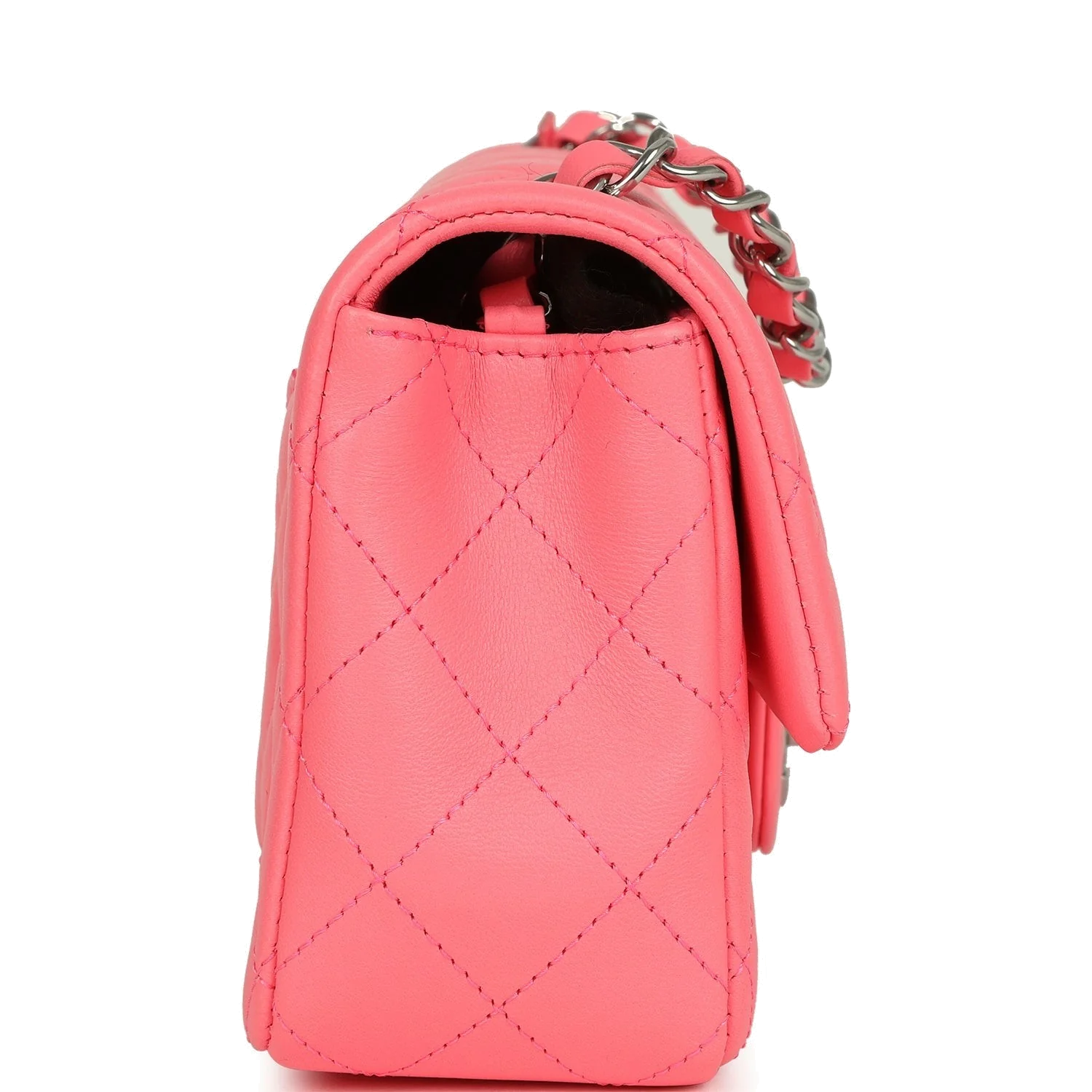 Chanel Mini Rectangular Flap Bag Pink Lambskin — фото 4