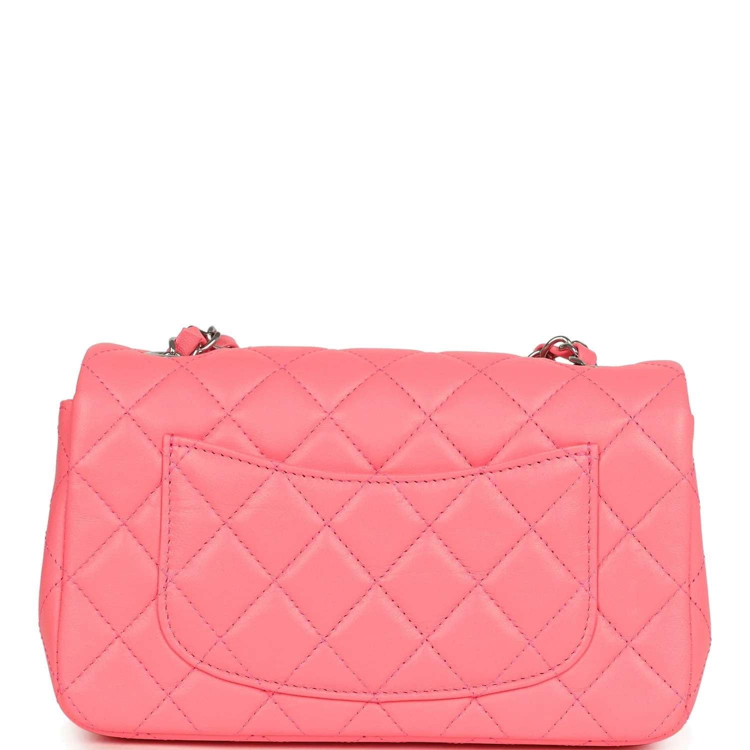 Chanel Mini Rectangular Flap Bag Pink Lambskin — фото 5