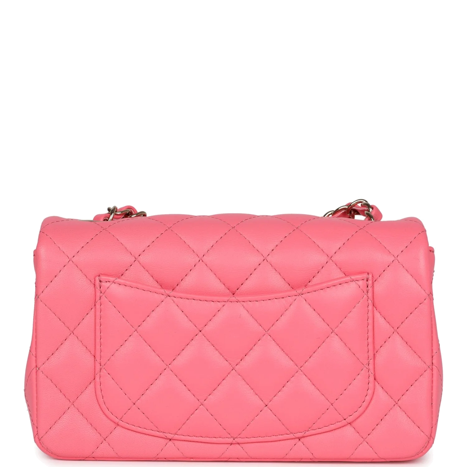 Chanel Mini Rectangular Flap Bag Hot Pink Lambskin — фото 5