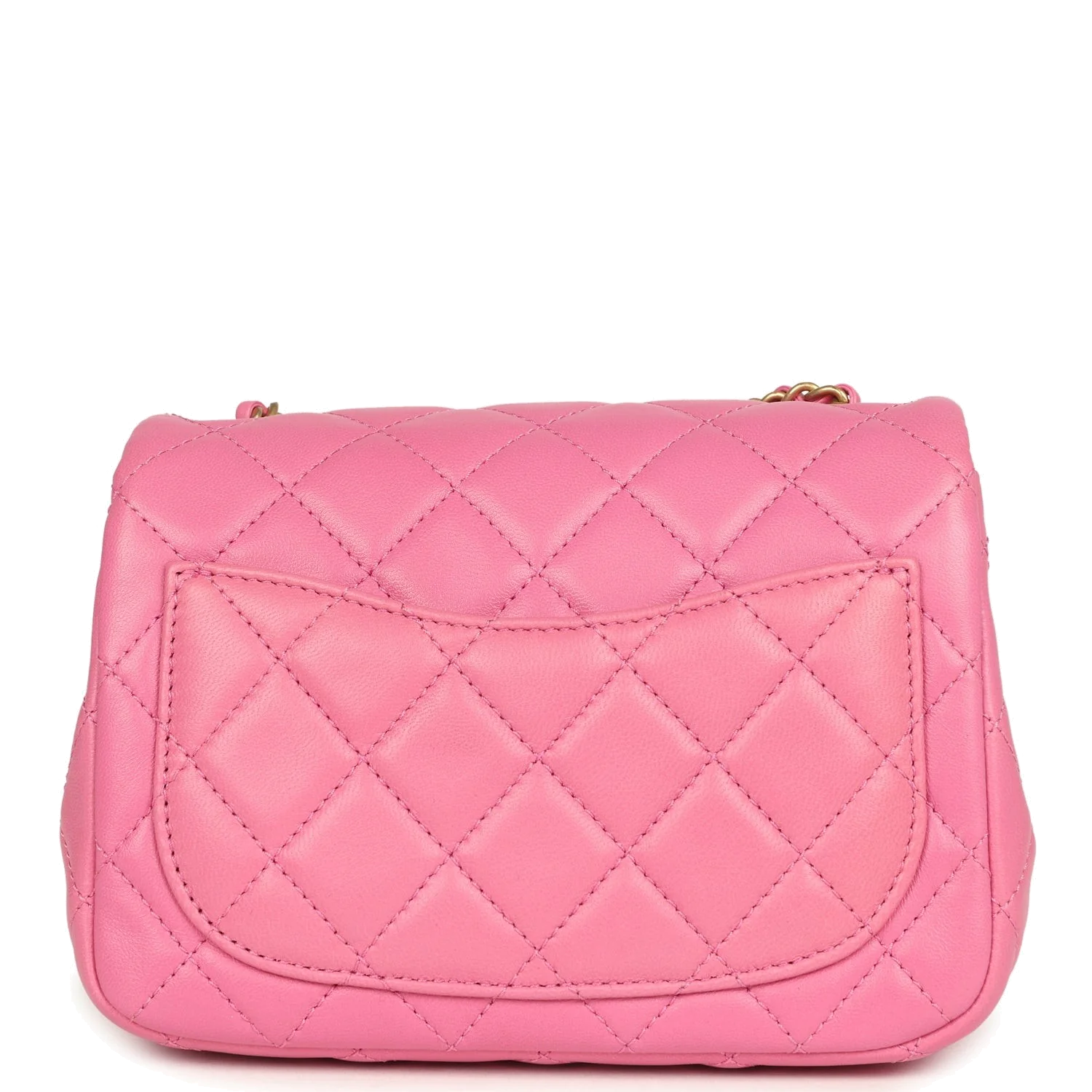 Chanel Mini Pearl Crush Square Flap Bag Pink Lambskin — фото 5
