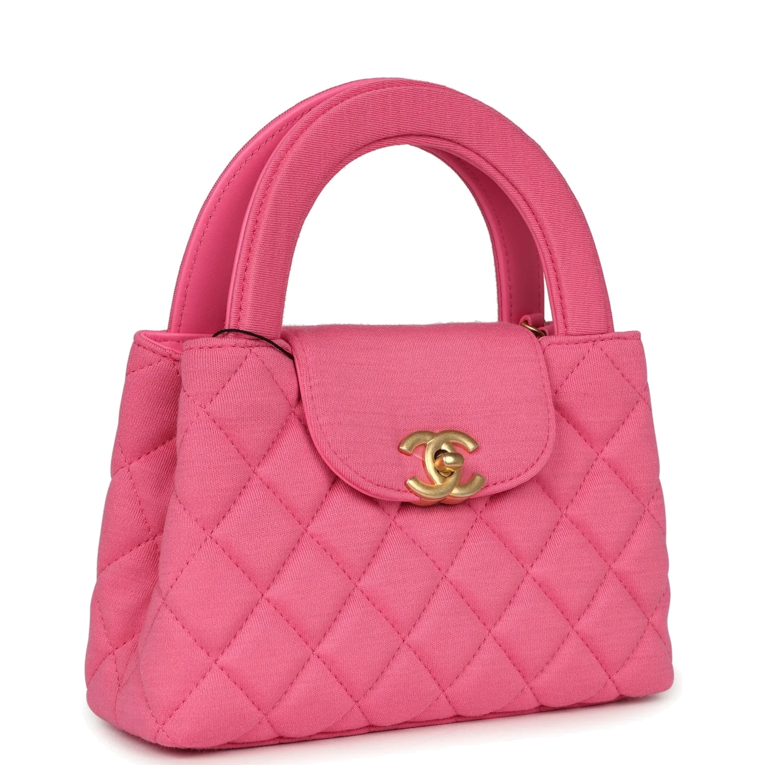 Chanel Small Kelly Shopper Dark Pink Jersey — фото 3