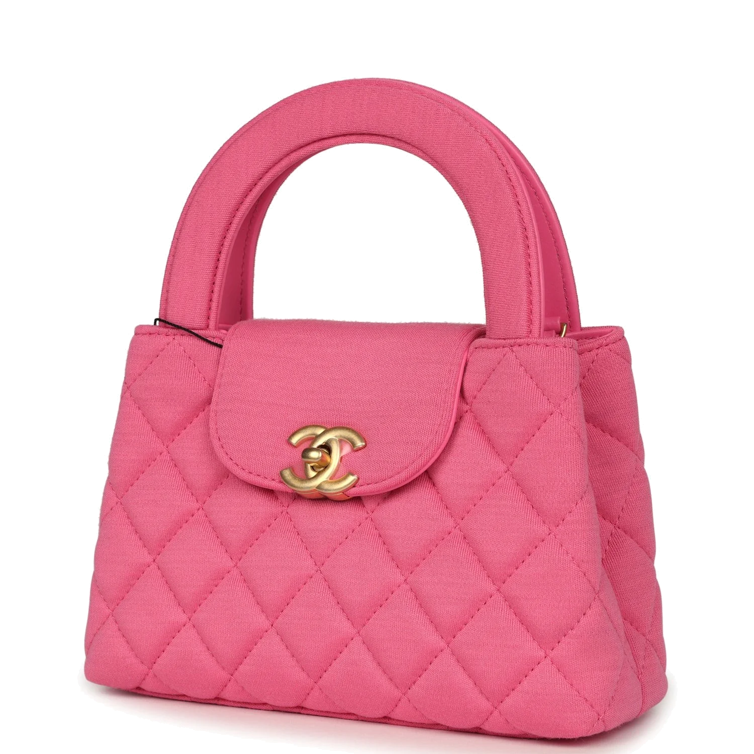 Chanel Small Kelly Shopper Dark Pink Jersey — фото 6