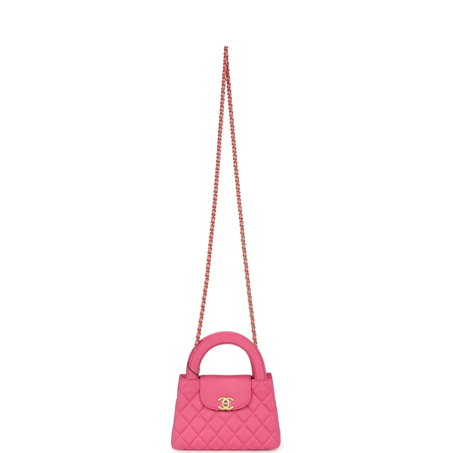 Chanel Small Kelly Shopper Dark Pink Jersey — фото 8