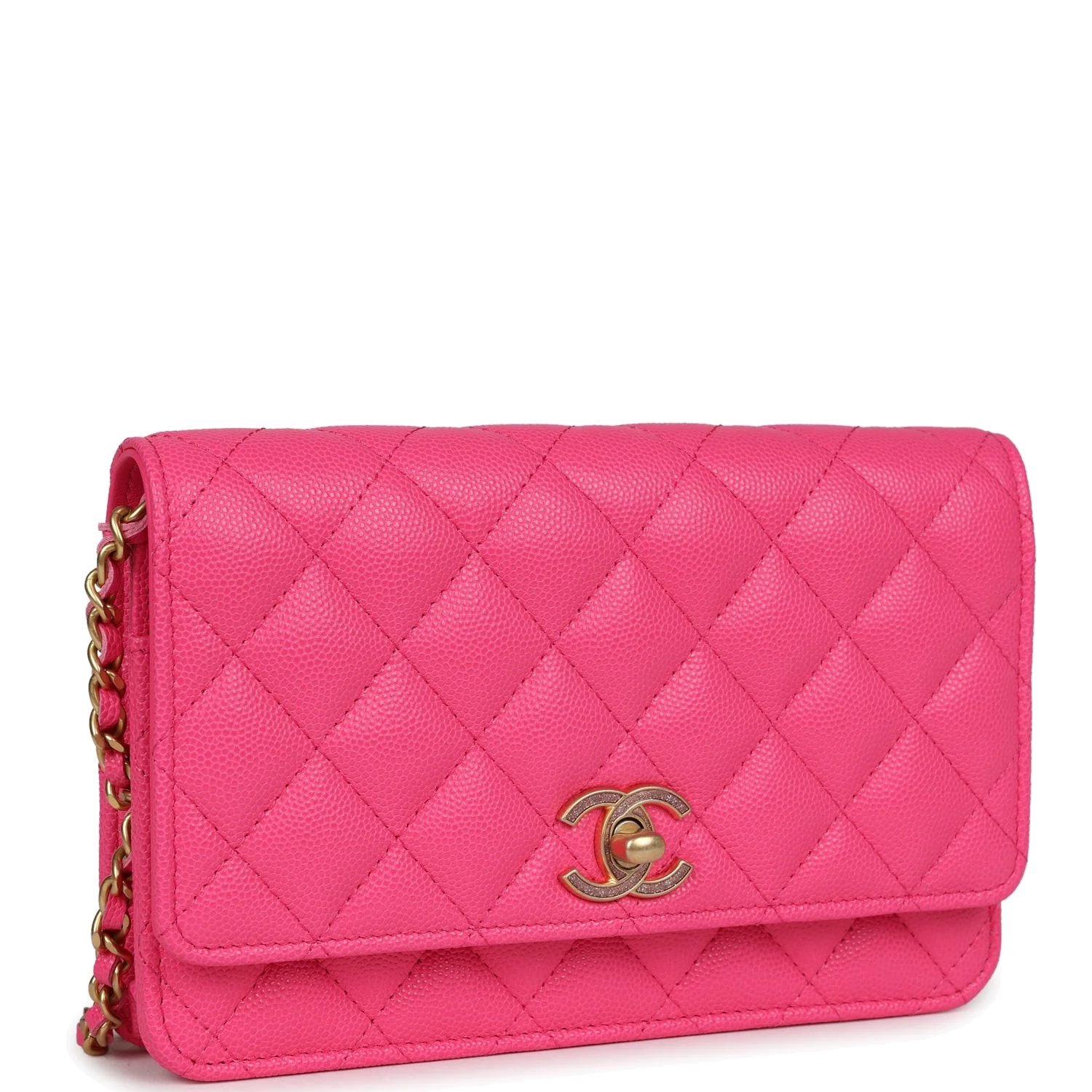 Chanel Wallet on Chain WOC Fuchsia Caviar — фото 3