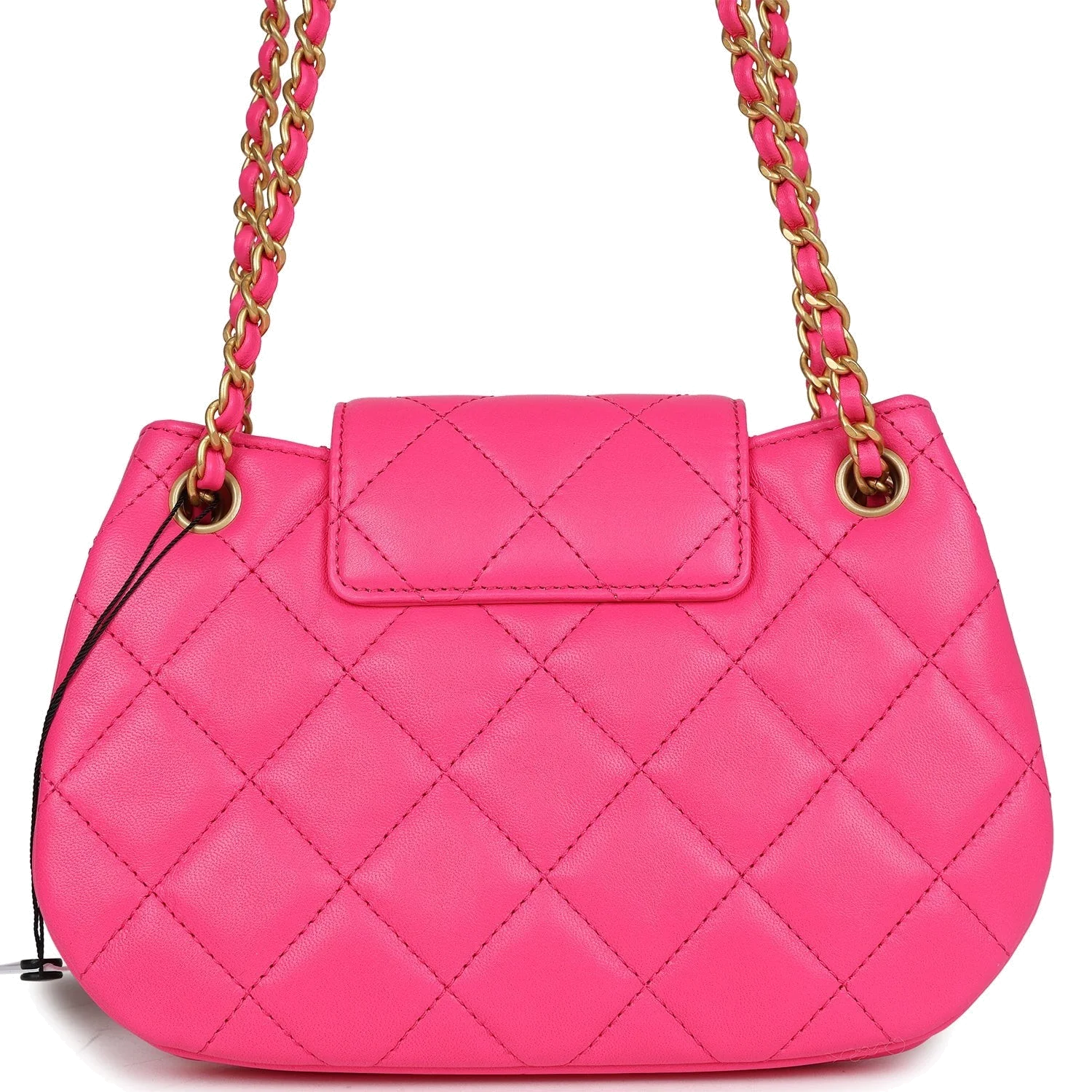 Chanel CC Mini Shoulder Bag Fuchsia Lambskin — фото 5