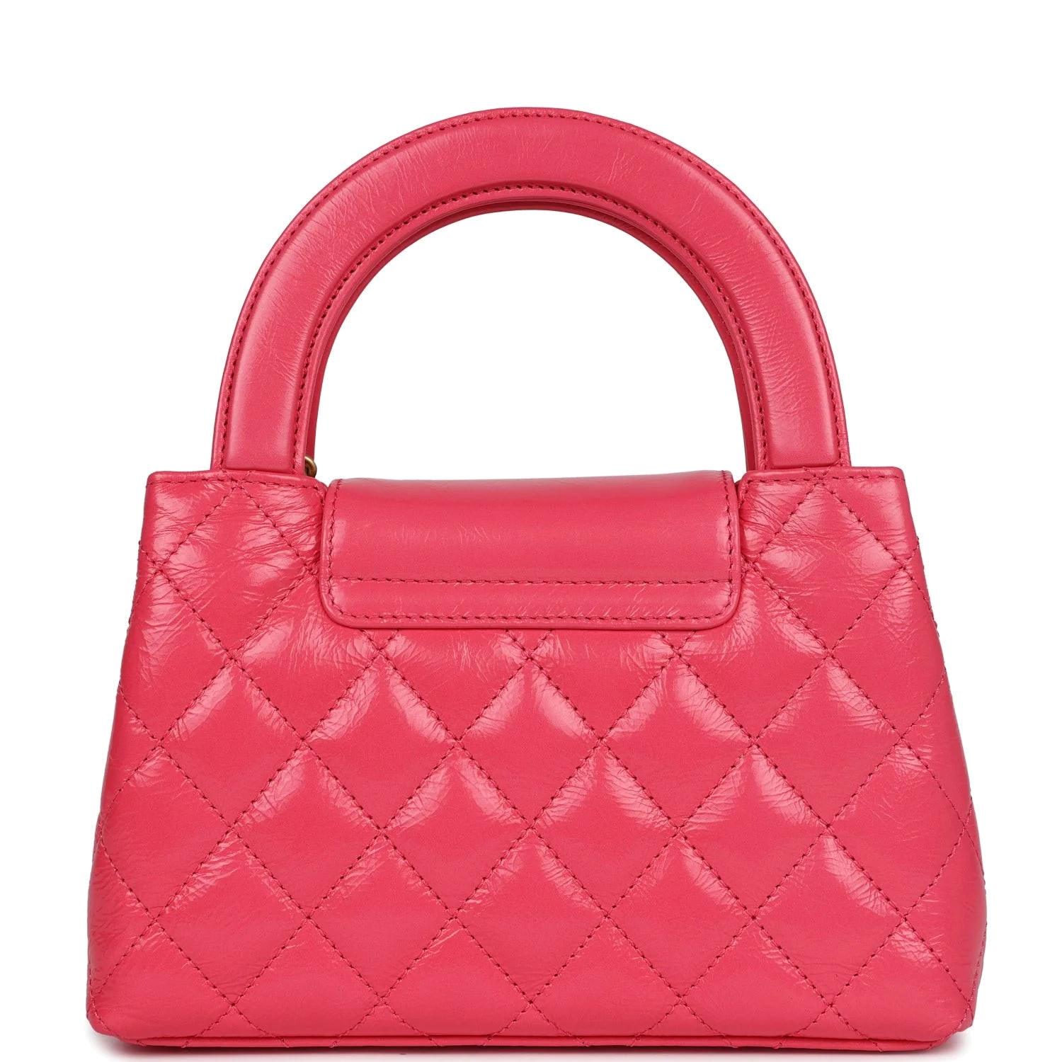 Chanel Small Kelly Shopper Dark Pink Shiny Aged Calfskin — фото 5