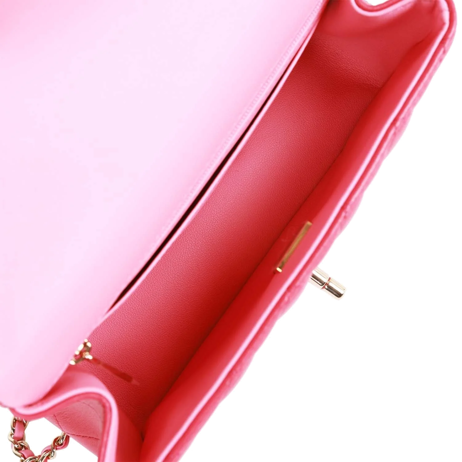 Chanel Mini Rectangular Flap with Top Handle Pink Lambskin — фото 8