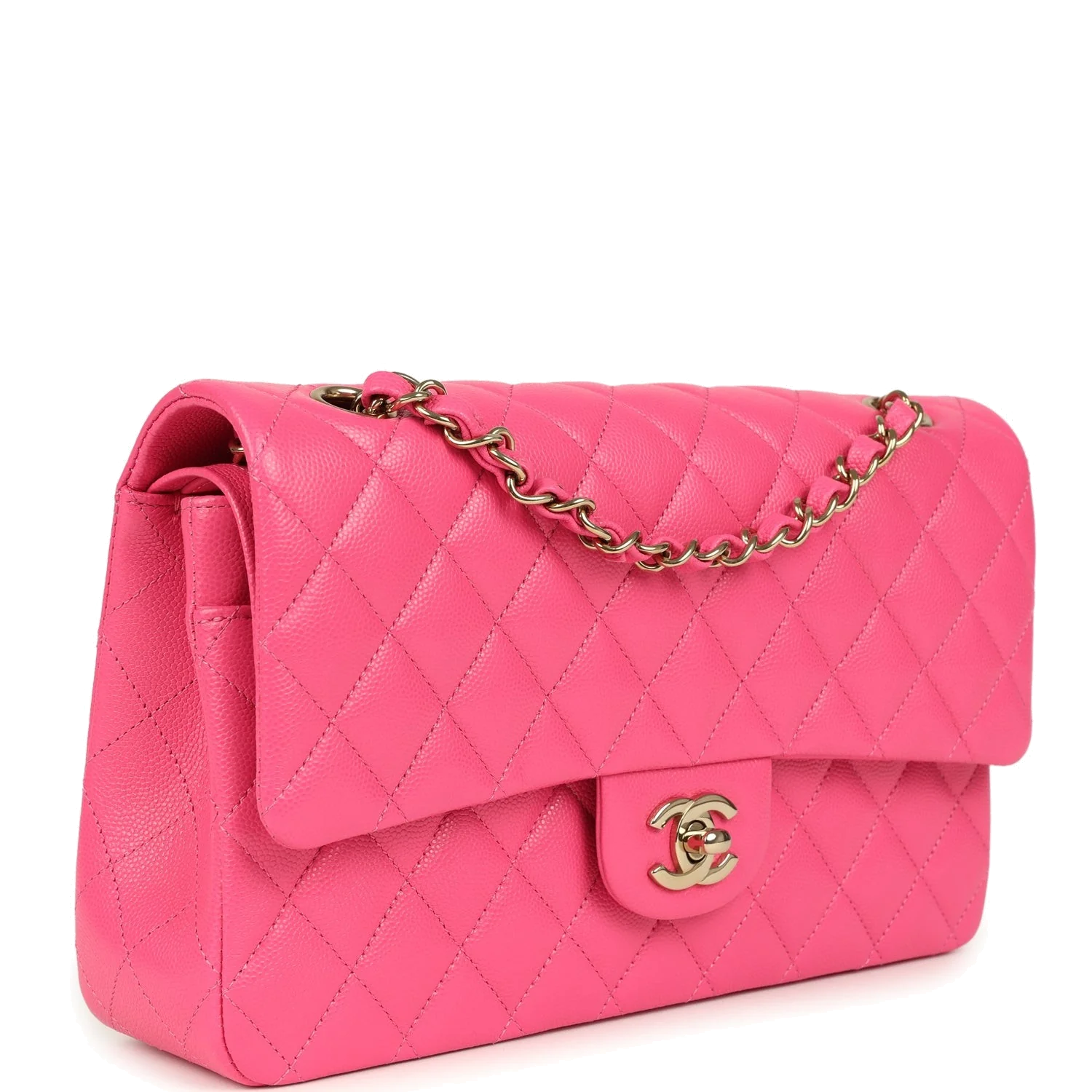Chanel Medium Classic Double Flap Pink Caviar — фото 3