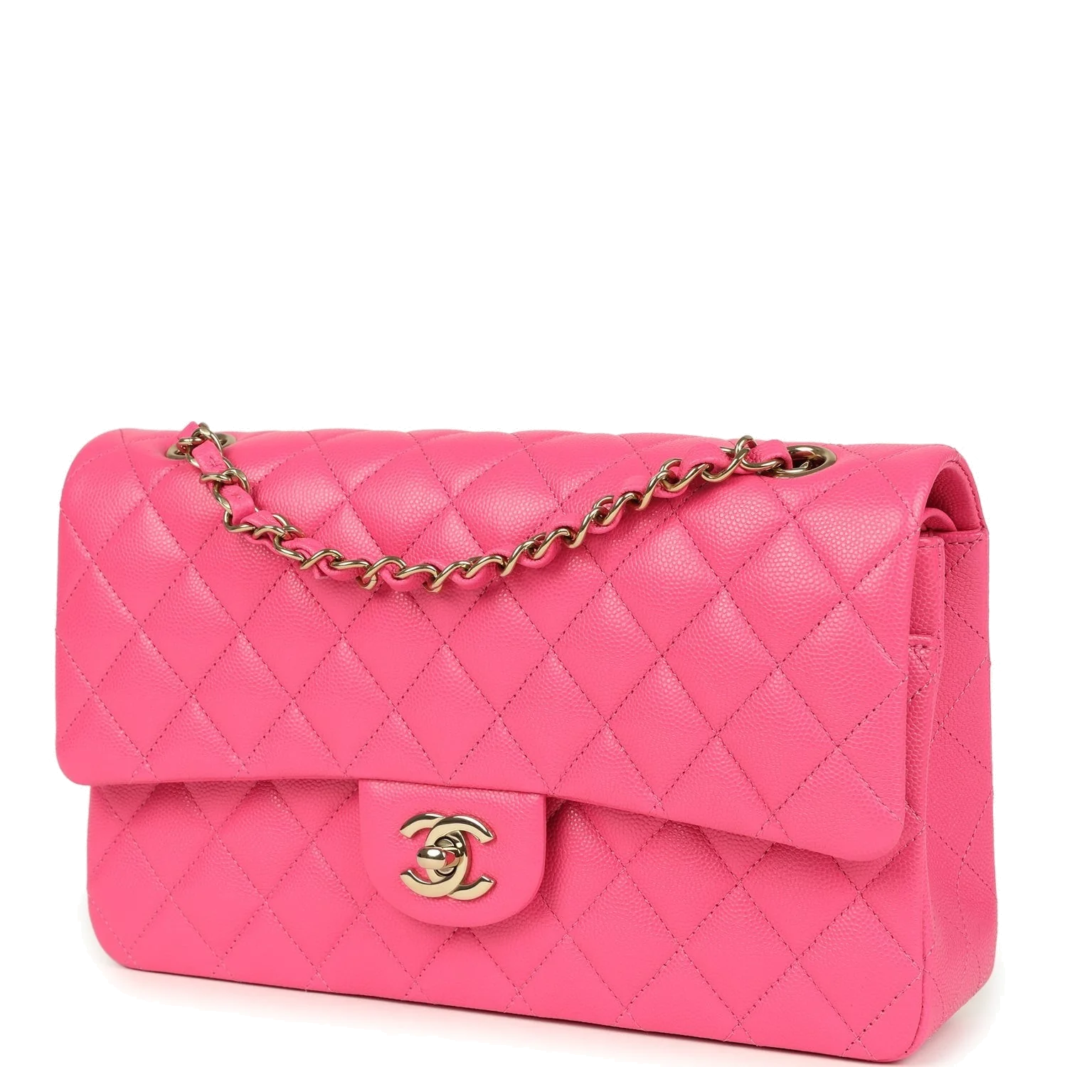 Chanel Medium Classic Double Flap Pink Caviar — фото 6