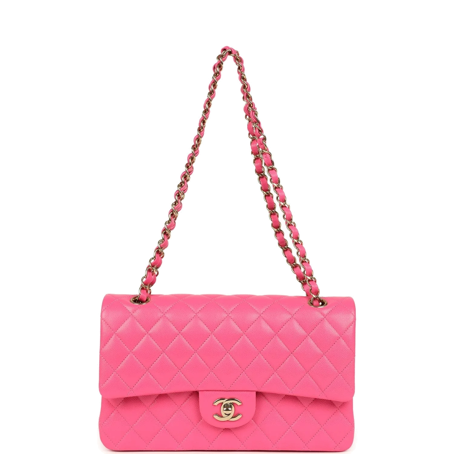 Chanel Medium Classic Double Flap Pink Caviar — фото 8