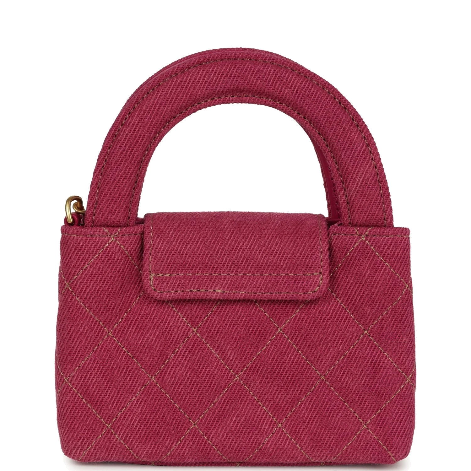 Chanel Nano Kelly Shopper Fuchsia Washed Denim — фото 5