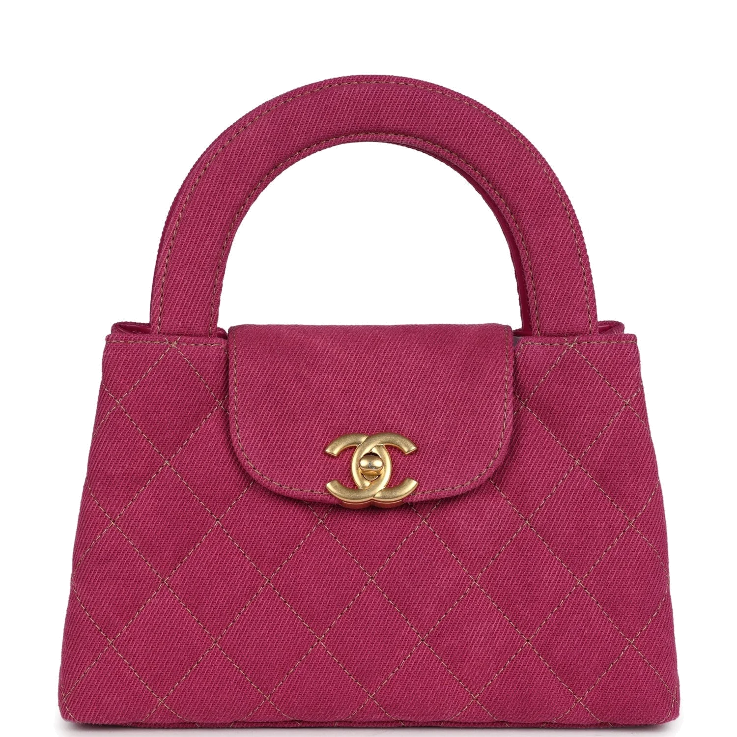 Chanel Small Kelly Shopper Pink Washed Denim — фото 2