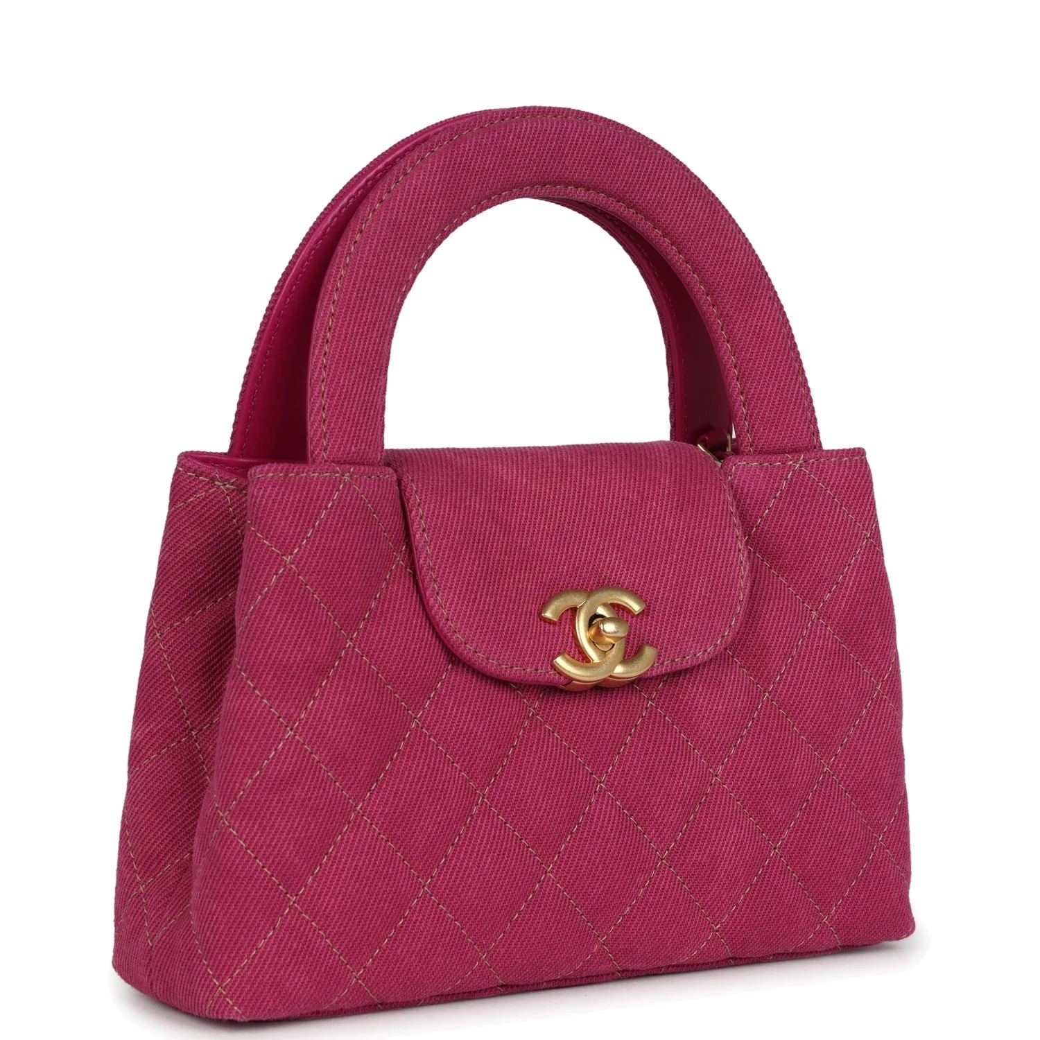 Chanel Small Kelly Shopper Pink Washed Denim — фото 3